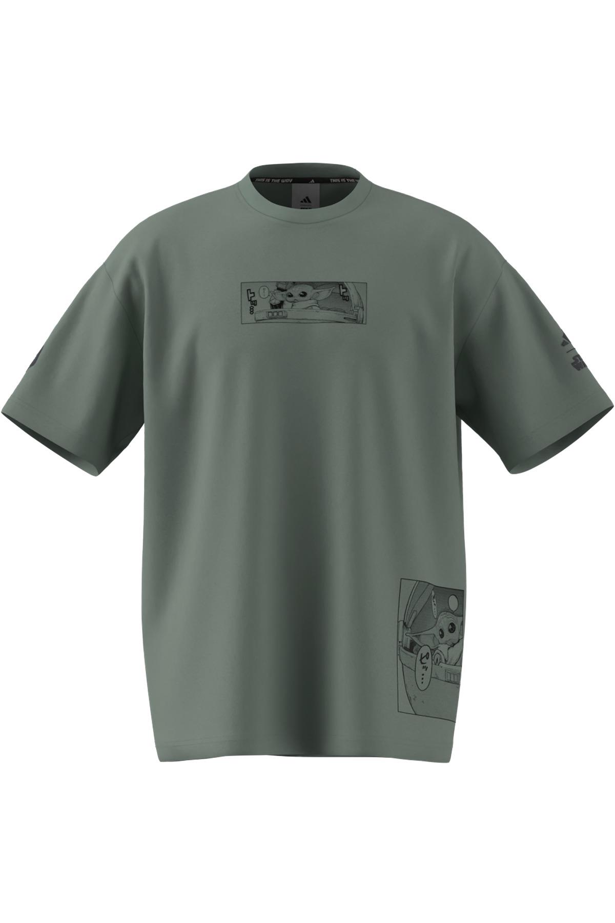 adidas Erkek  Yeşil  T-Shirt M SW TM T 2 JI5718