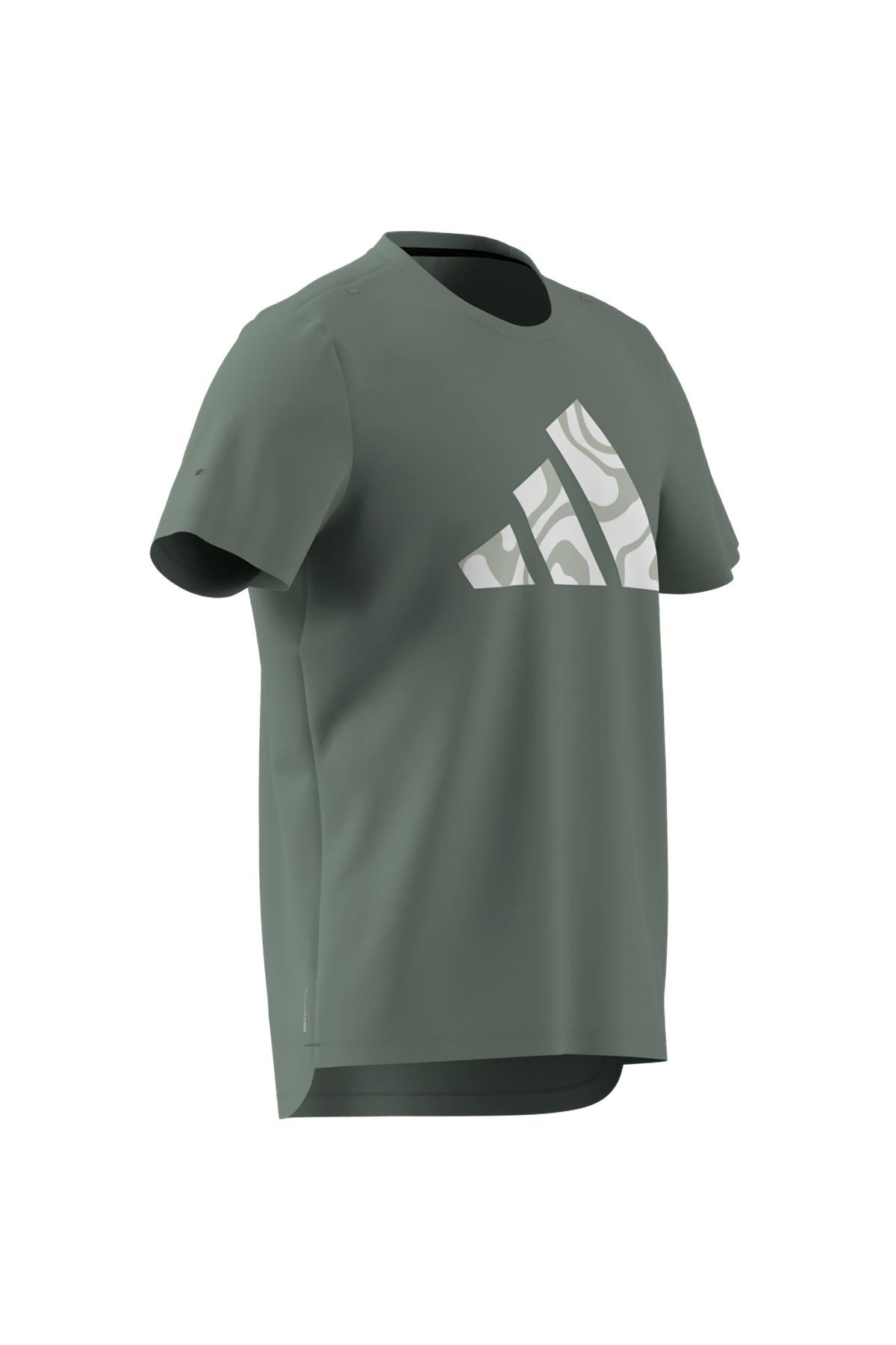 adidas Erkek  Yeşil  T-shirt RUN IT BL TEE M JD2334