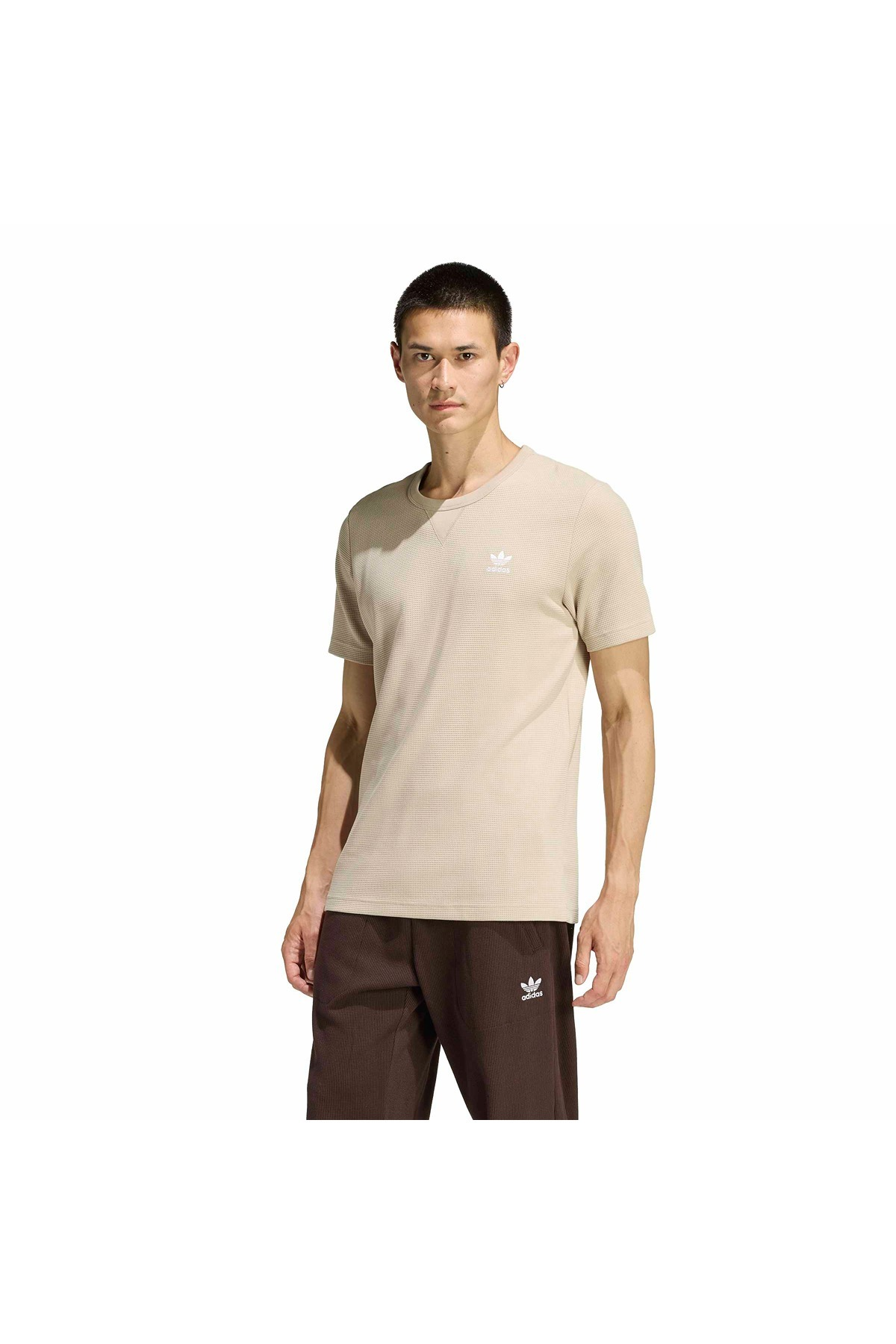 adidas ESS W TEE Erkek  Bej  T-shirt KE1180