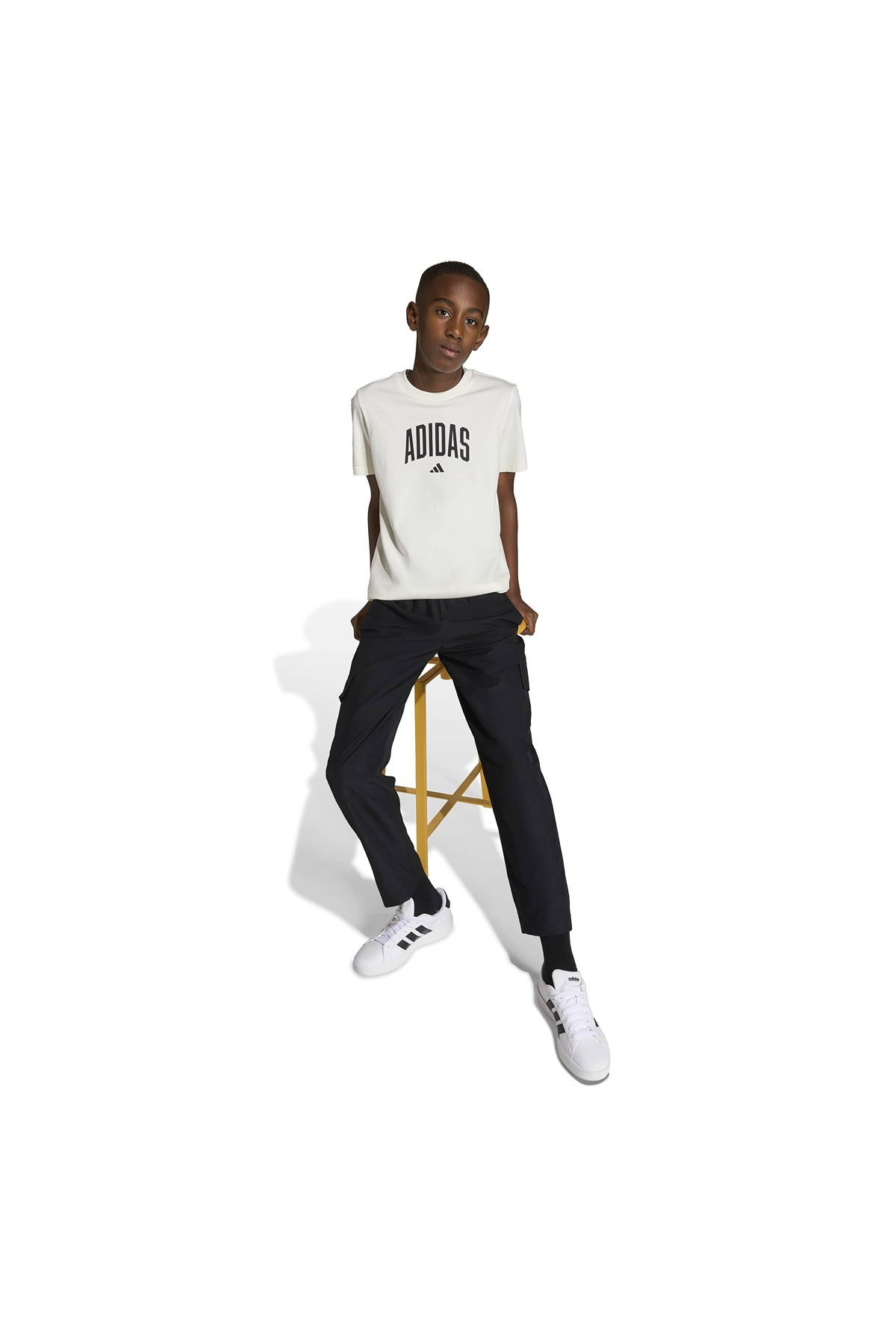 adidas J COLLEG T Çocuk  Beyaz  T-shirt KE1347