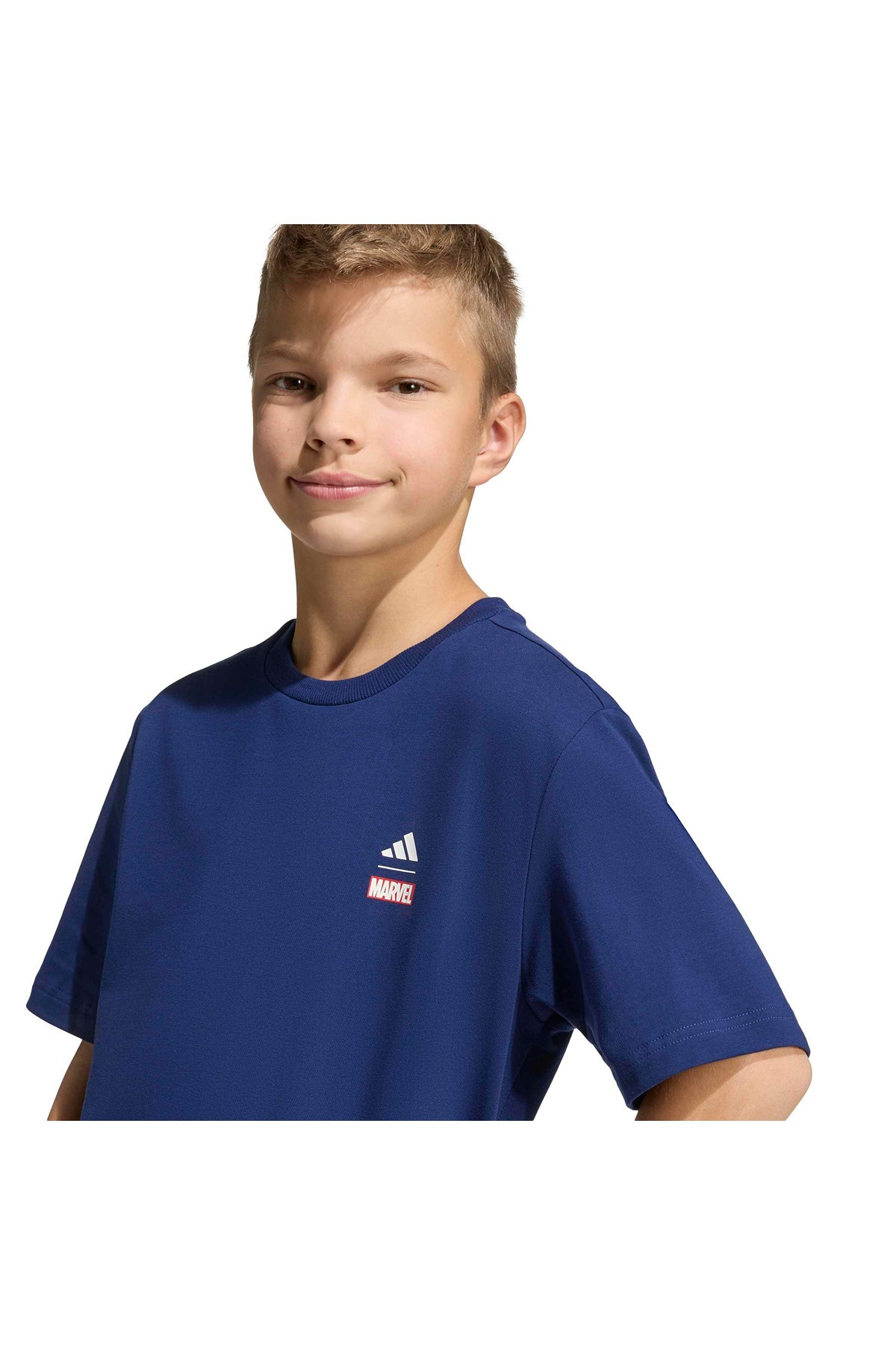 adidas J MRVL SM GFX T Çocuk  Mavi  T-shirt KE5029
