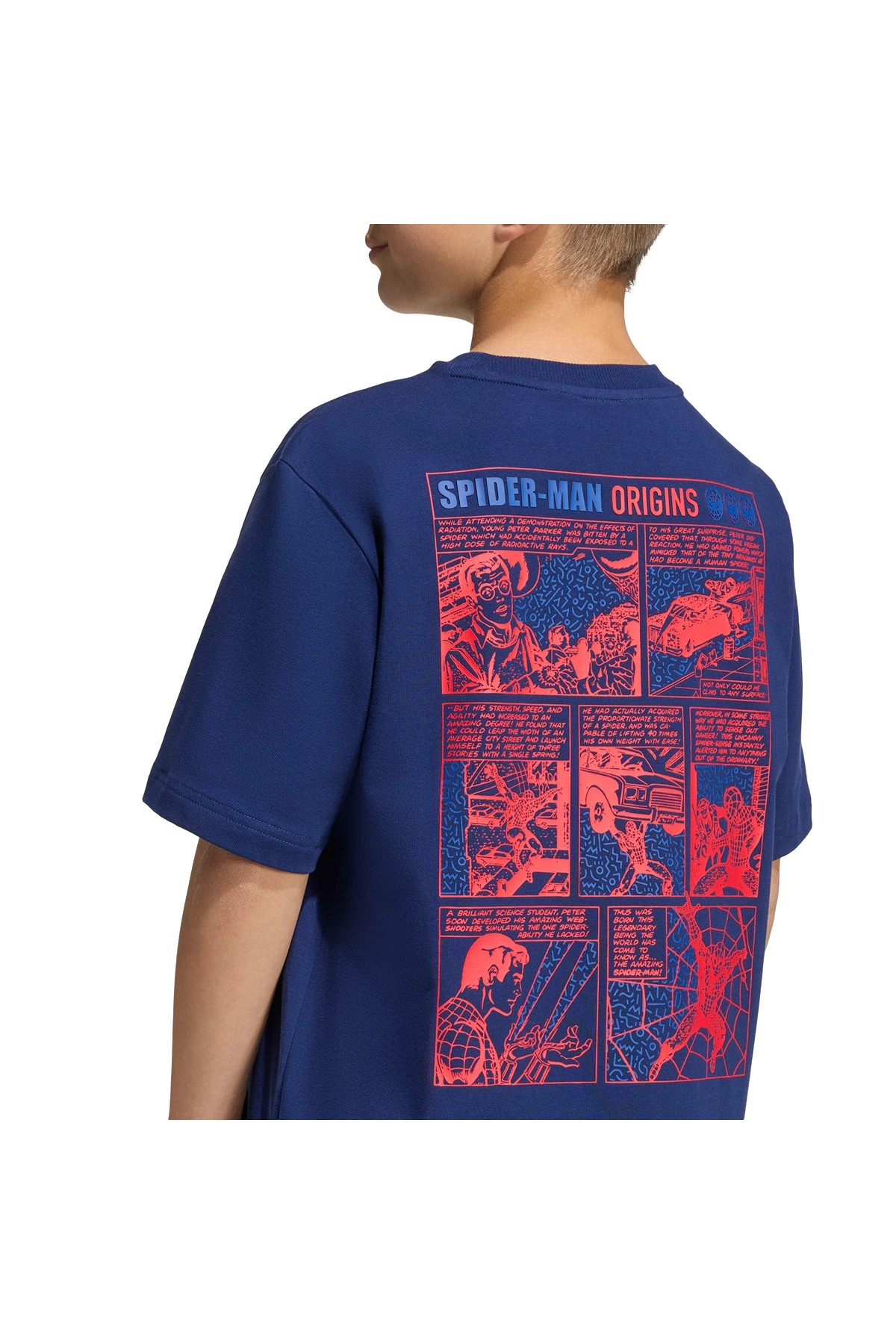 adidas J MRVL SM GFX T Çocuk  Mavi  T-shirt KE5029