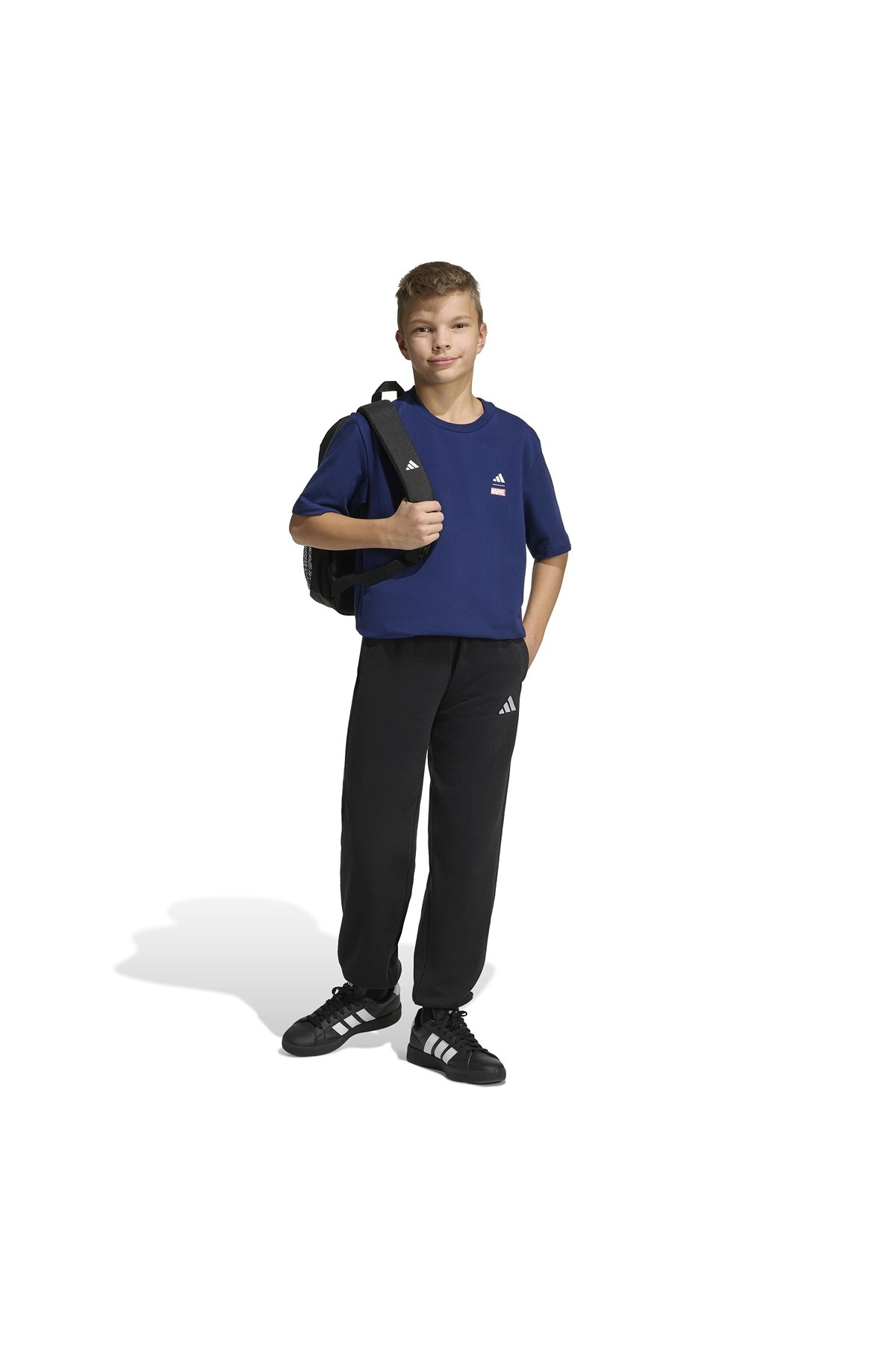 adidas J MRVL SM GFX T Çocuk  Mavi  T-shirt KE5029