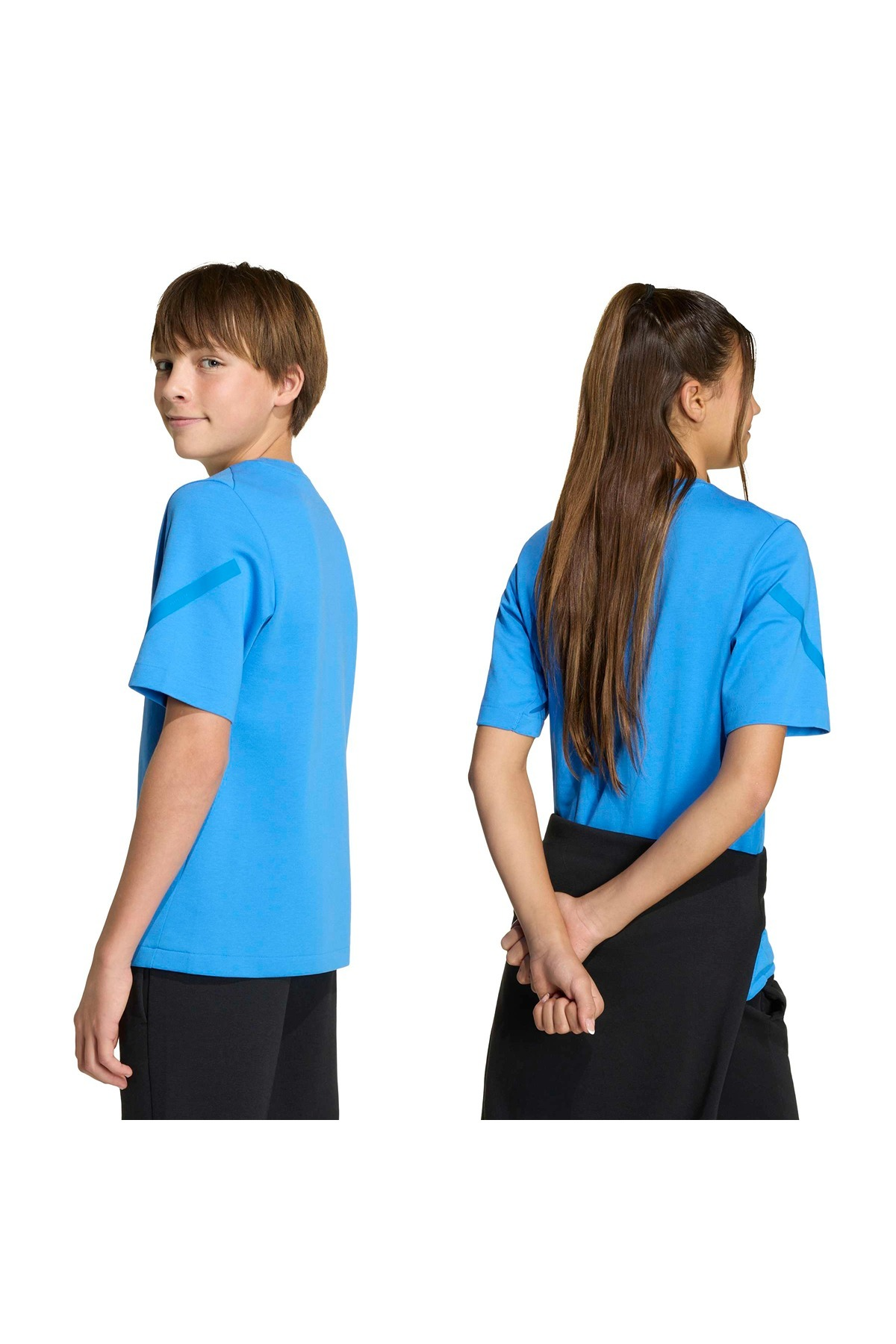 adidas J ZNE TEE Mavi Çocuk   T-shirt KC7020
