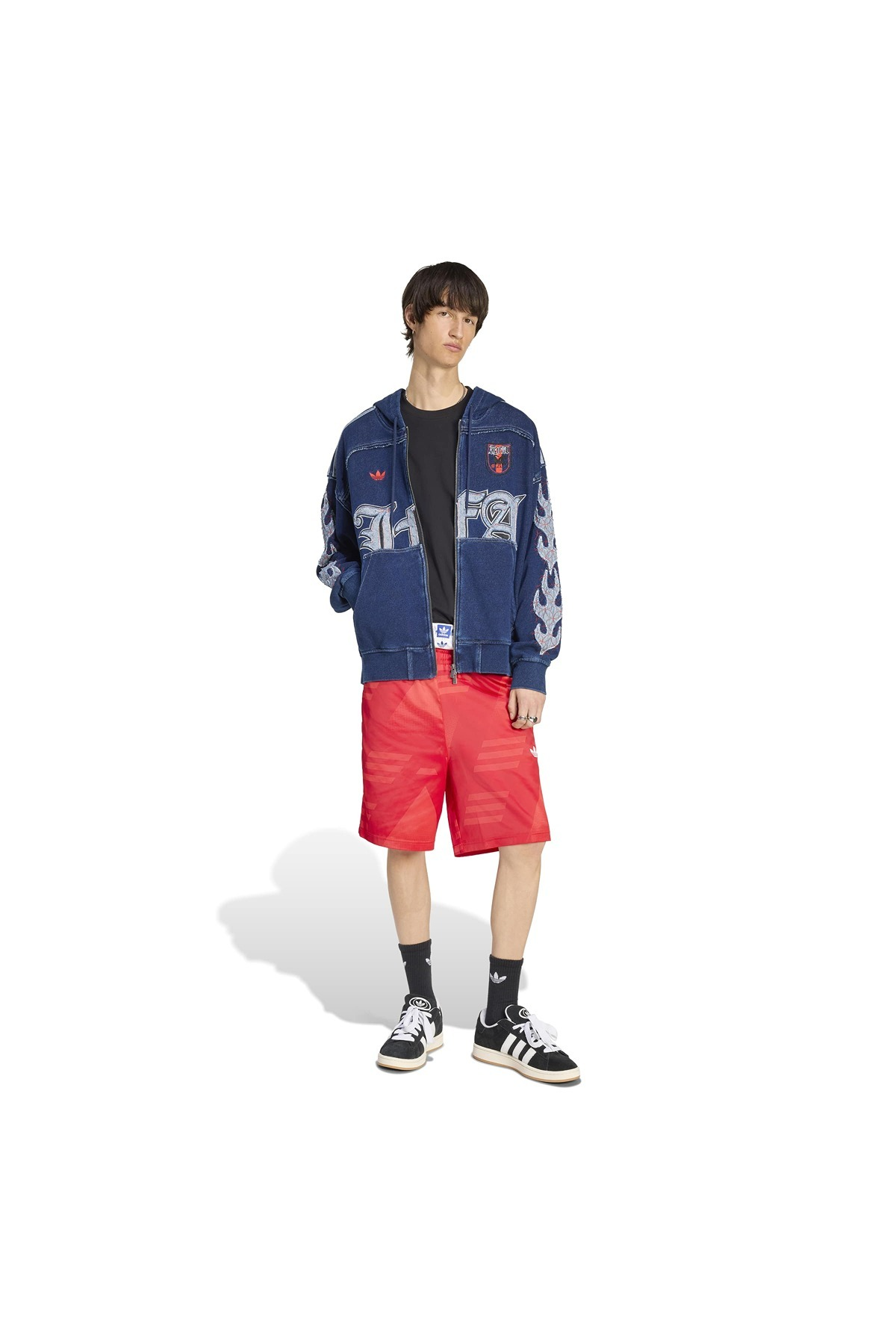 adidas JFA FED HOODIE Erkek  Mavi  Sweatshirt HY5099