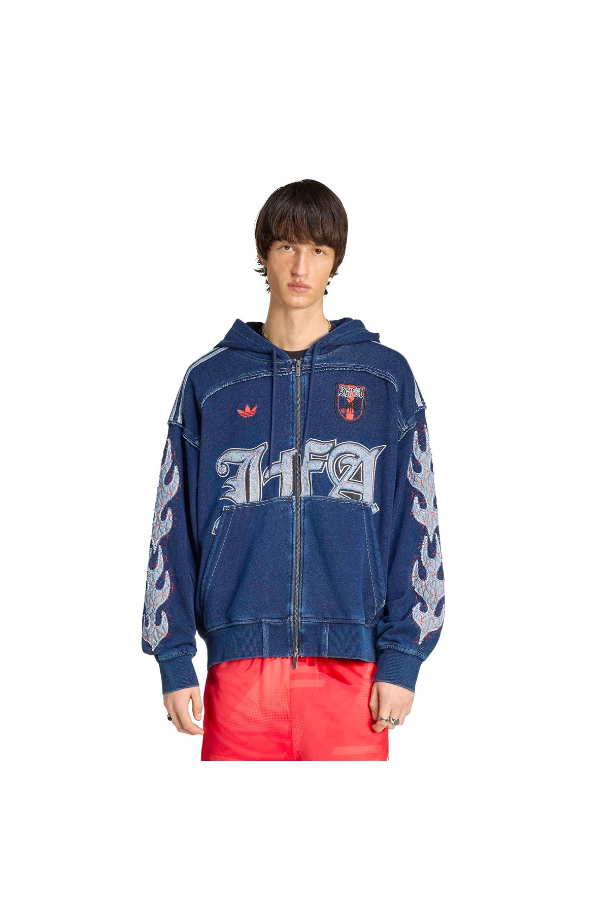 adidas JFA FED HOODIE Erkek  Mavi  Sweatshirt HY5099
