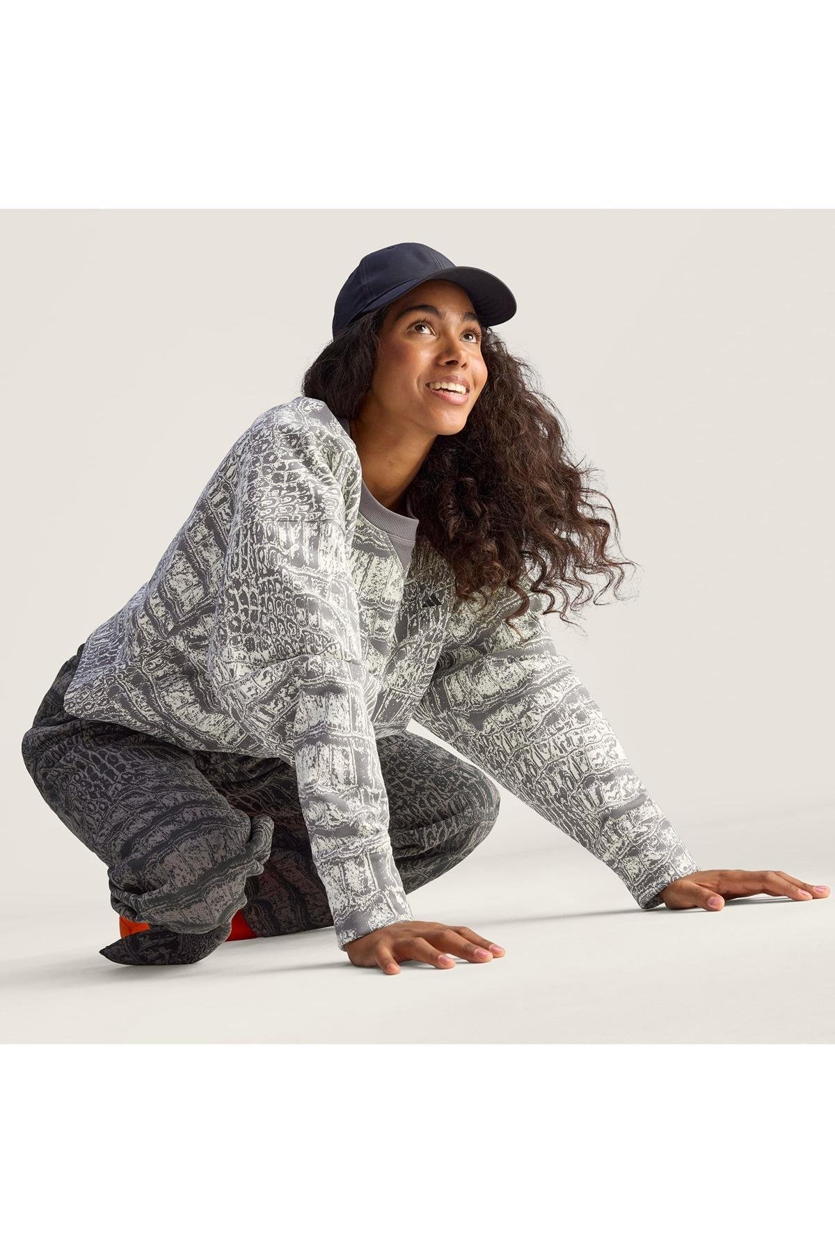 adidas Kadın  Bej  Sweatshirt aSMC LOOSE SS P JW4648