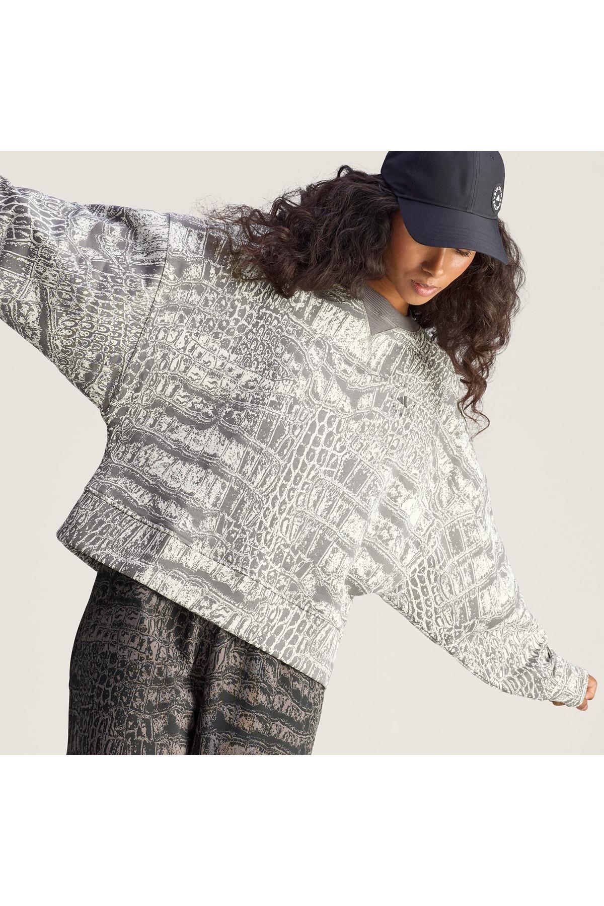 adidas Kadın  Bej  Sweatshirt aSMC LOOSE SS P JW4648