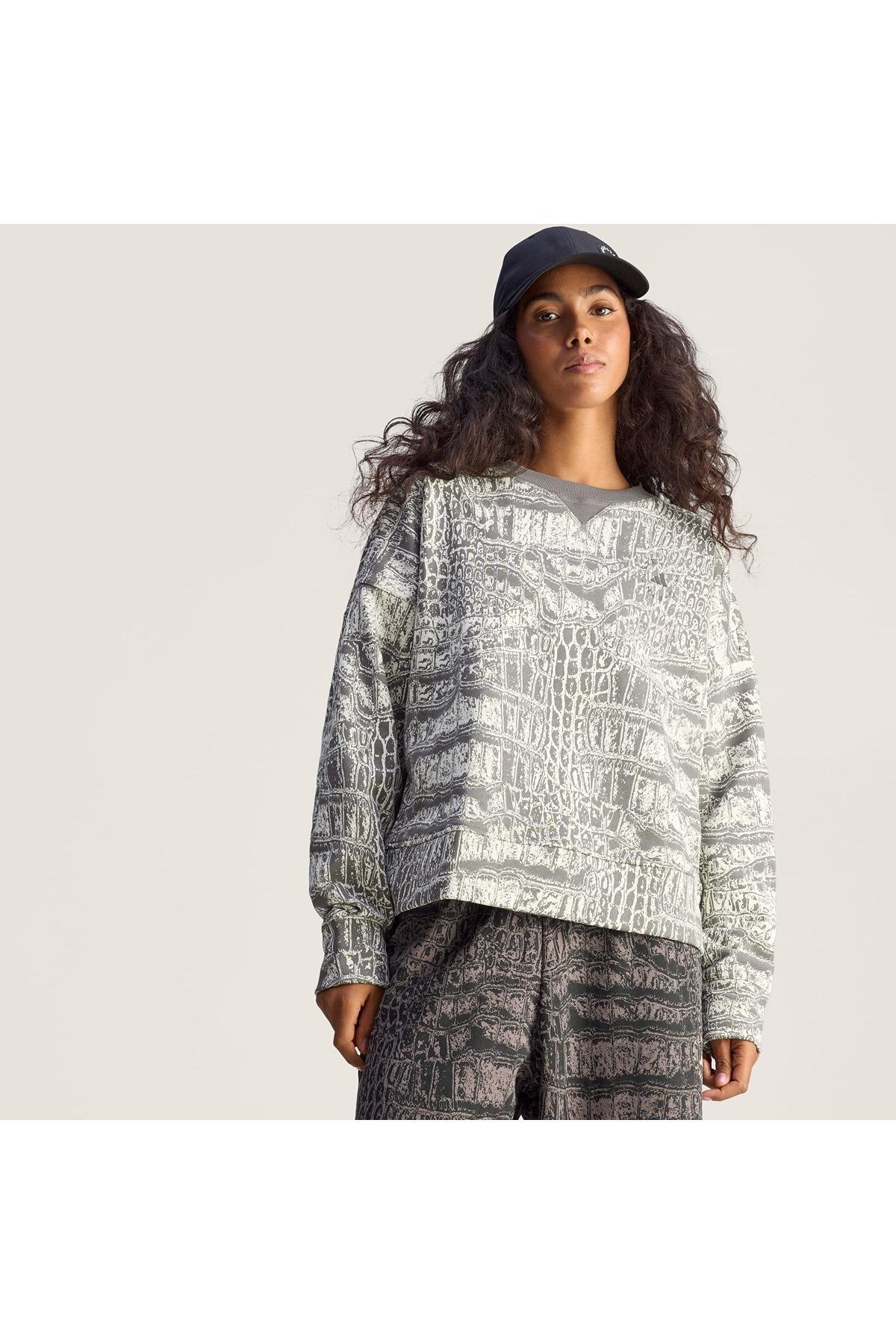 adidas Kadın  Bej  Sweatshirt aSMC LOOSE SS P JW4648