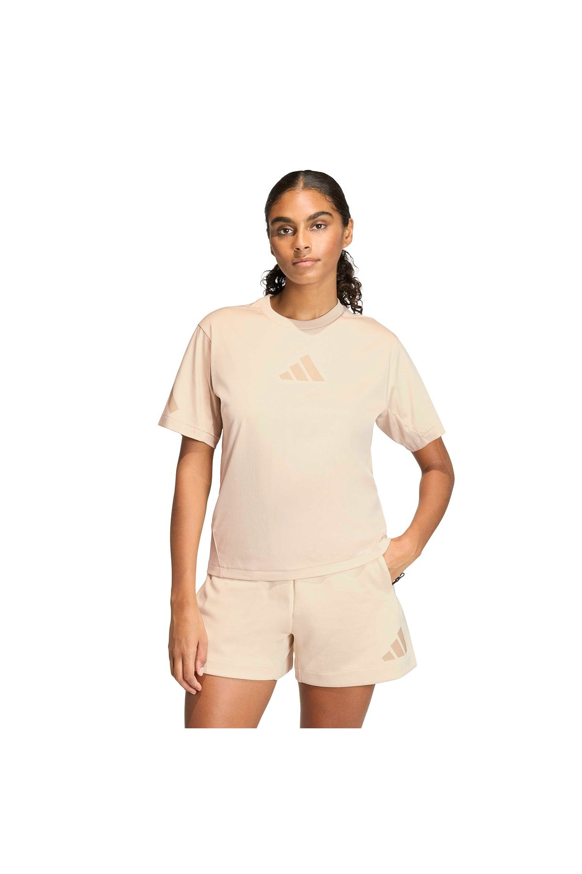 adidas  Kadın Bej  T-shirt W Z.N.E. TEE KC7717