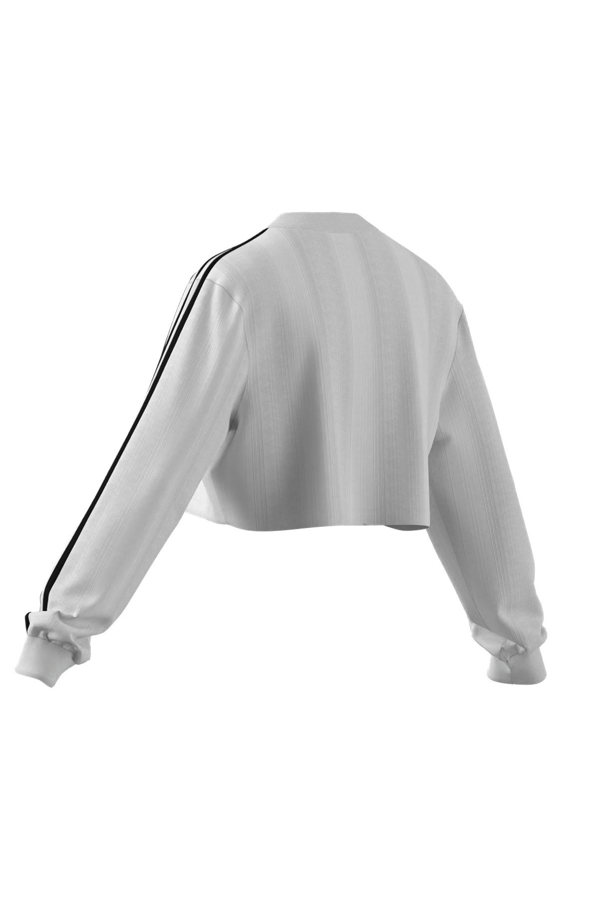 adidas  Kadın  Beyaz  Sweatshirt JACQUARD LS TOP JV9740