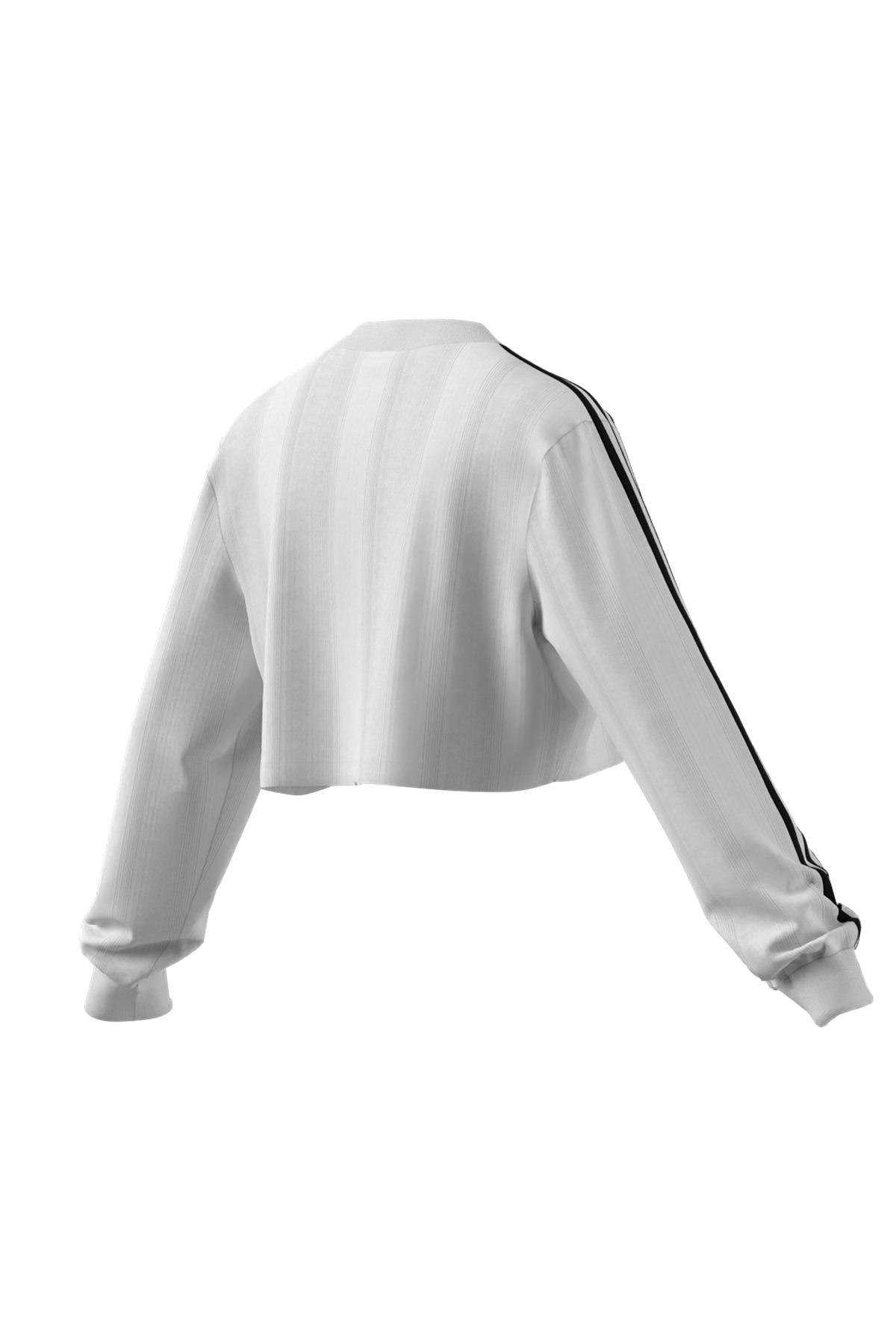 adidas  Kadın  Beyaz  Sweatshirt JACQUARD LS TOP JV9740