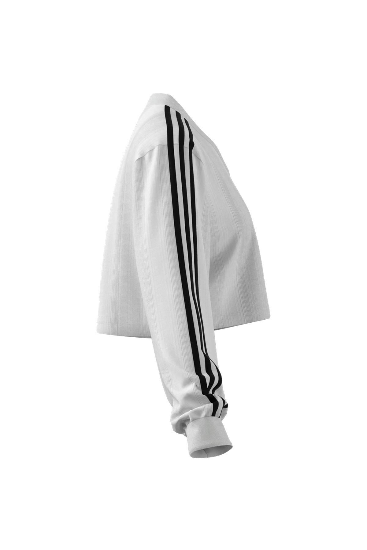 adidas  Kadın  Beyaz  Sweatshirt JACQUARD LS TOP JV9740