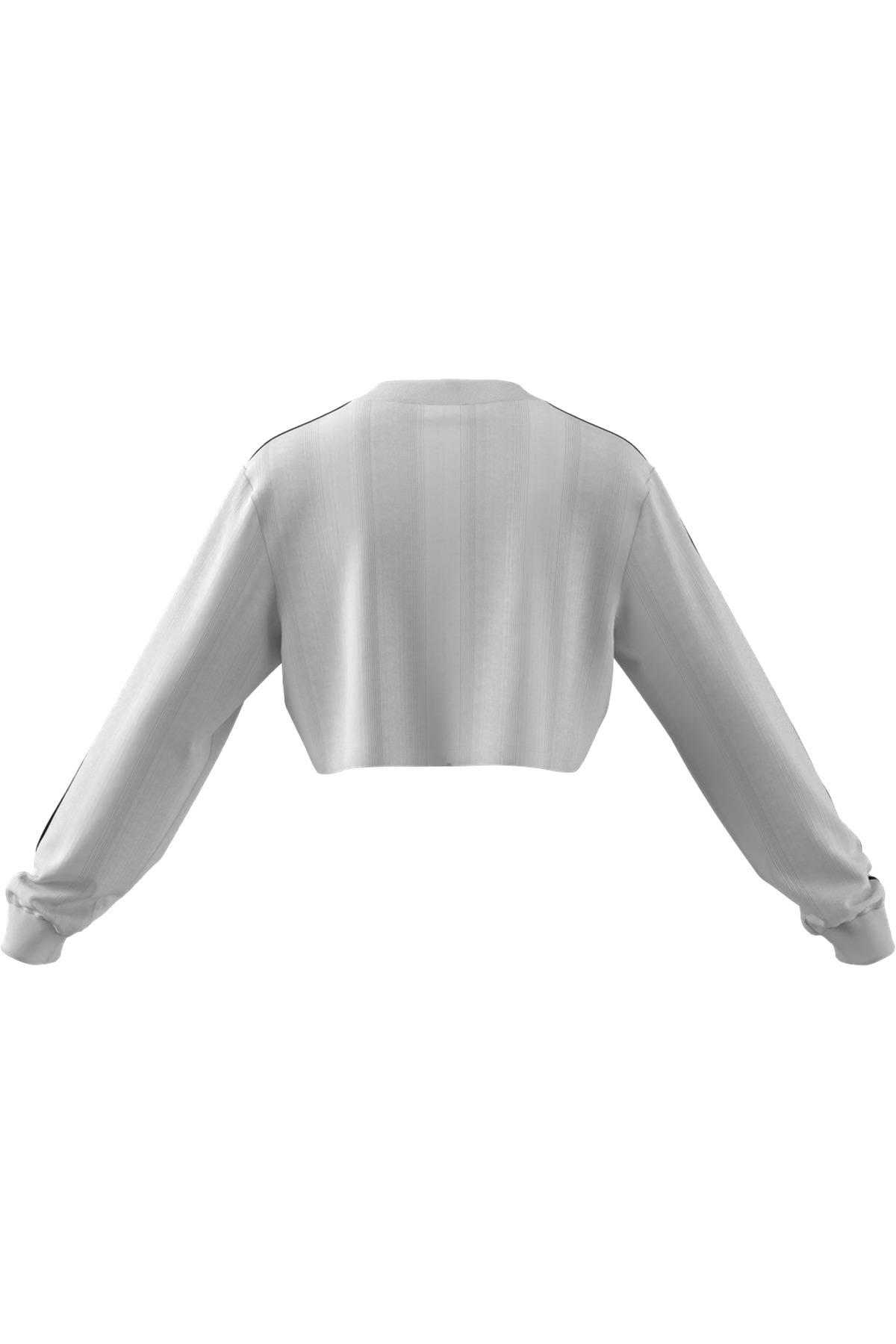 adidas  Kadın  Beyaz  Sweatshirt JACQUARD LS TOP JV9740