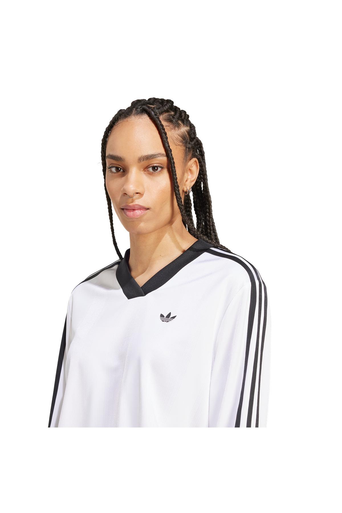 adidas  Kadın  Beyaz  Sweatshirt JACQUARD LS TOP JV9740