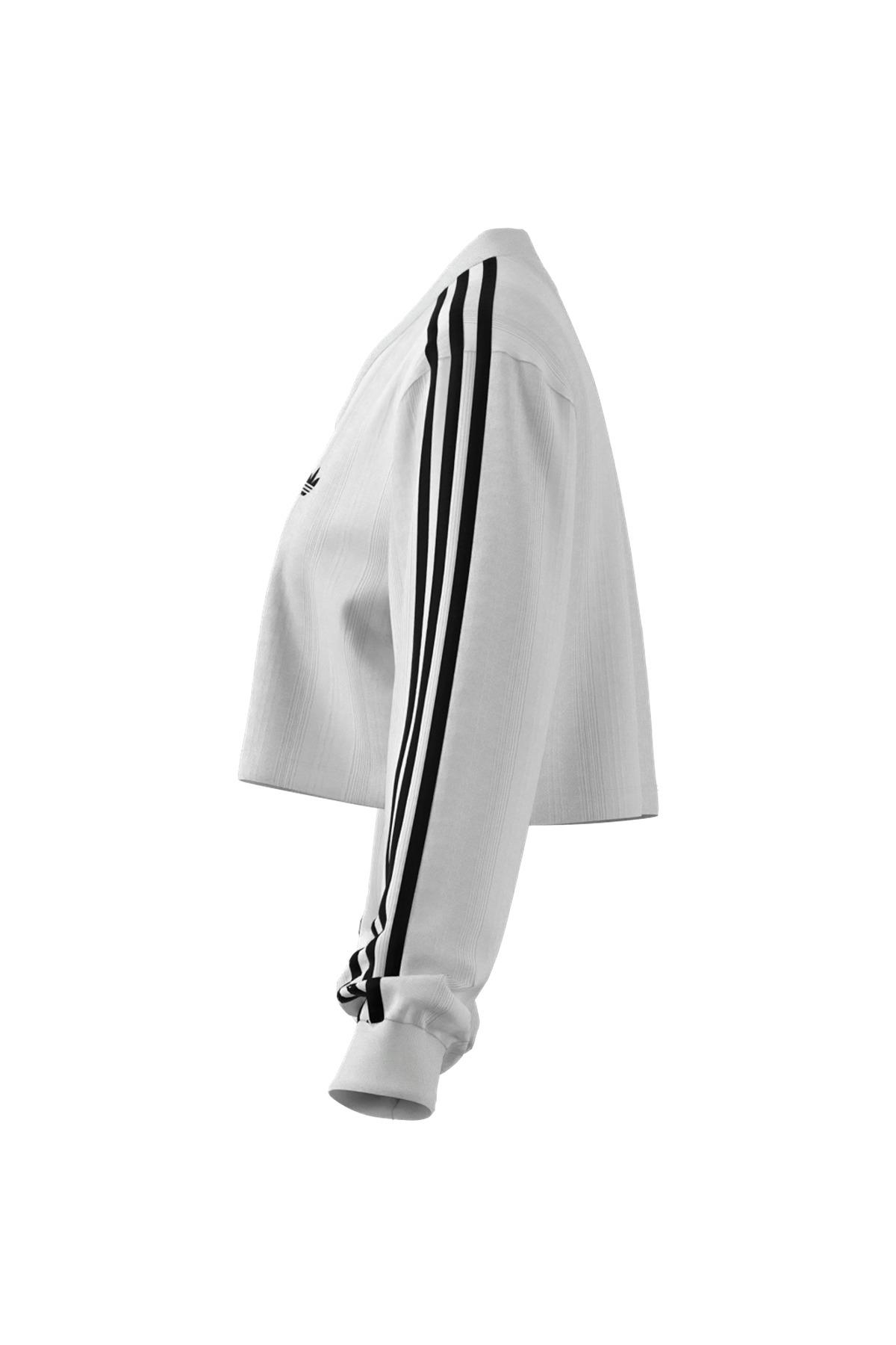 adidas  Kadın  Beyaz  Sweatshirt JACQUARD LS TOP JV9740