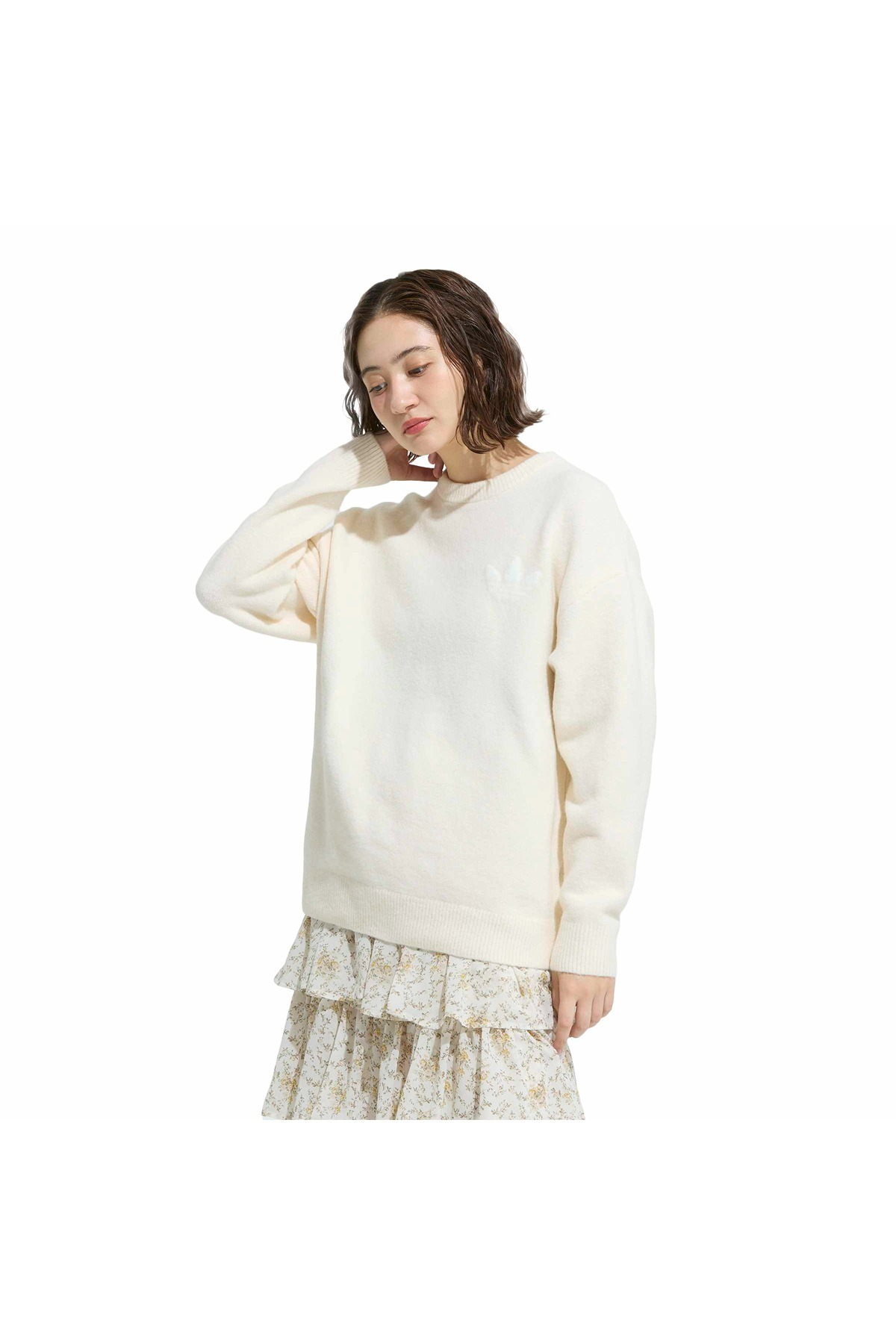 adidas Kadın  Beyaz  Sweatshirt KNITTED SWEATER KF2339