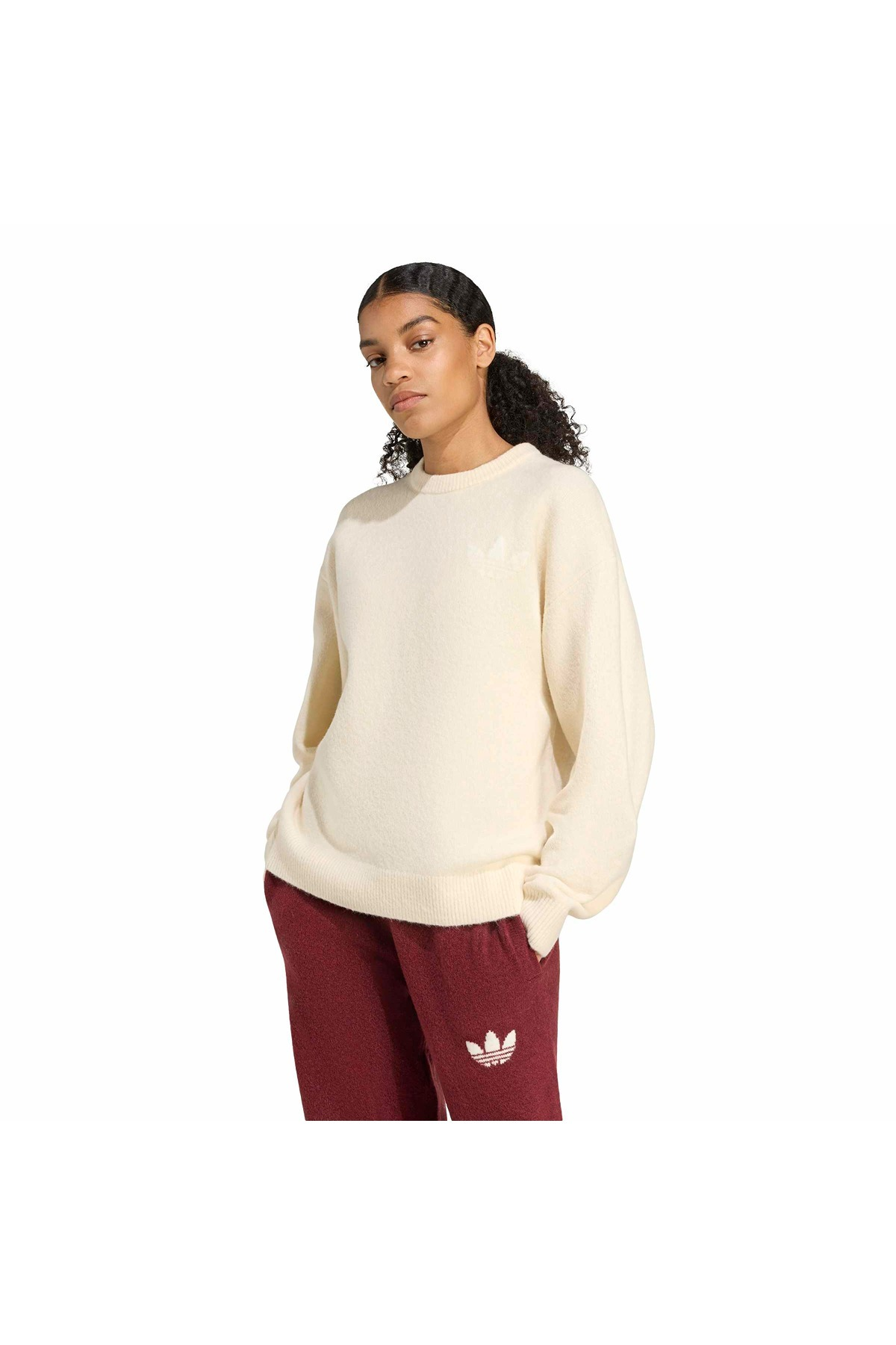 adidas Kadın  Beyaz  Sweatshirt KNITTED SWEATER KF2339