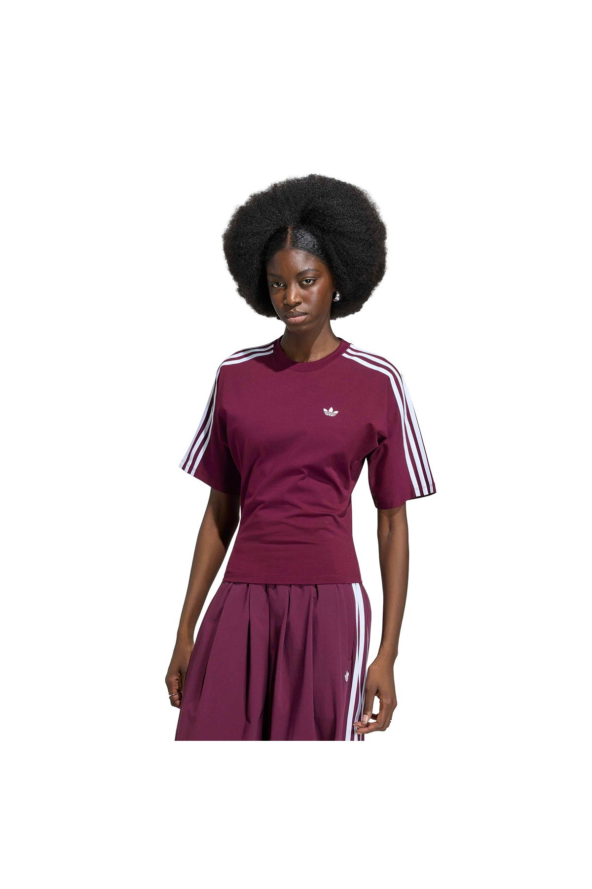 adidas  Kadın Bordo  T-shirt SLIM SS TEE KY5092