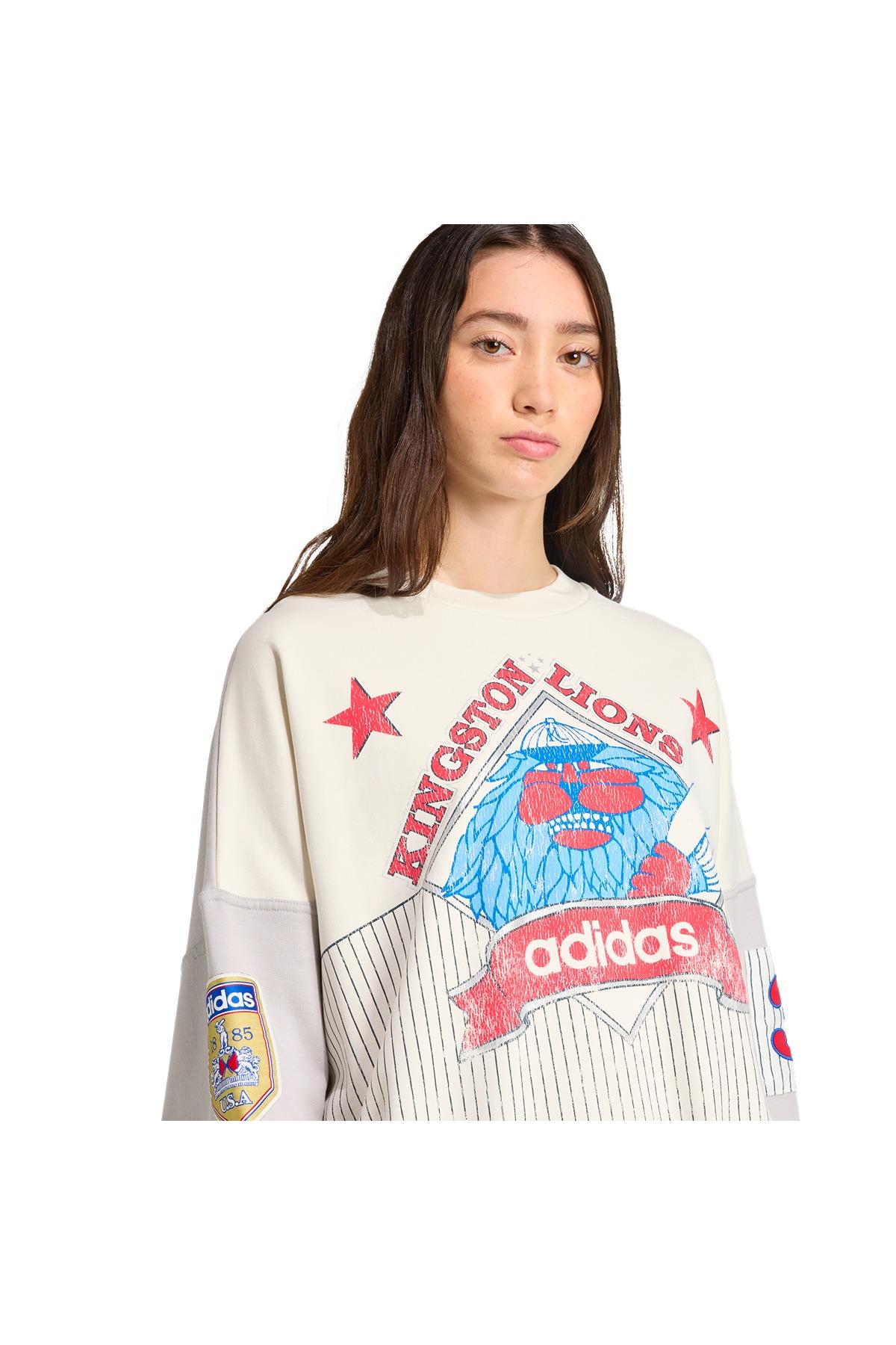 adidas Kadın  Gri  Sweatshirt BASEBALL CREW JW0150