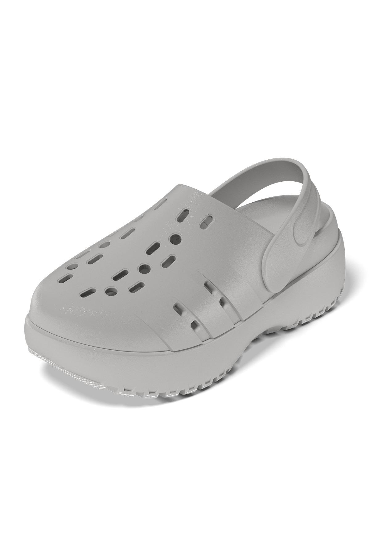 adidas Kadın  Gümüş  Terlik ADILETTE CLOG PLATFORM JQ9879