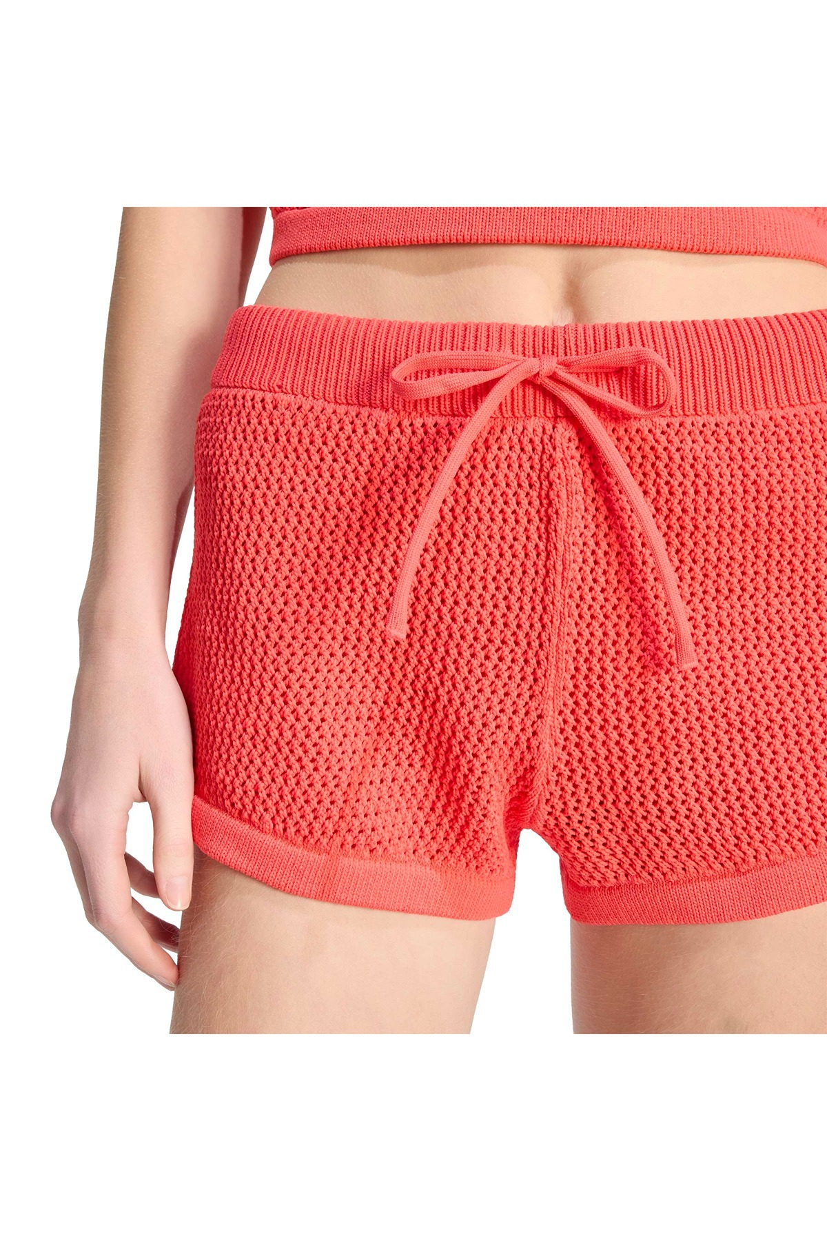 adidas Kadın Kırmızı  Şort CROCHET SHORTS KC6479
