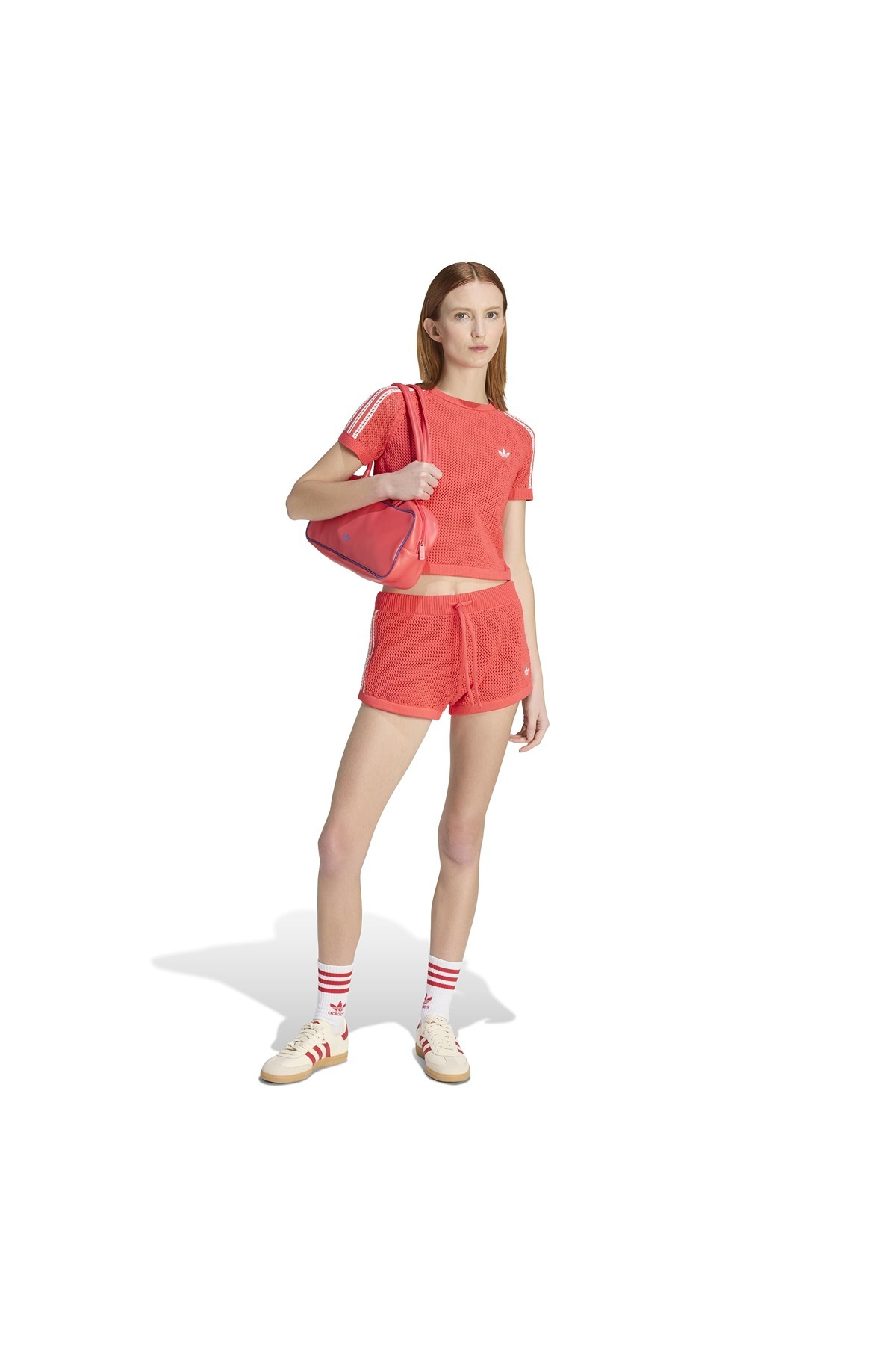 adidas Kadın Kırmızı  Şort CROCHET SHORTS KC6479
