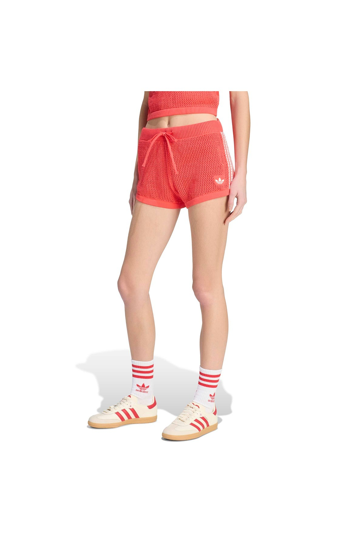 adidas Kadın Kırmızı  Şort CROCHET SHORTS KC6479