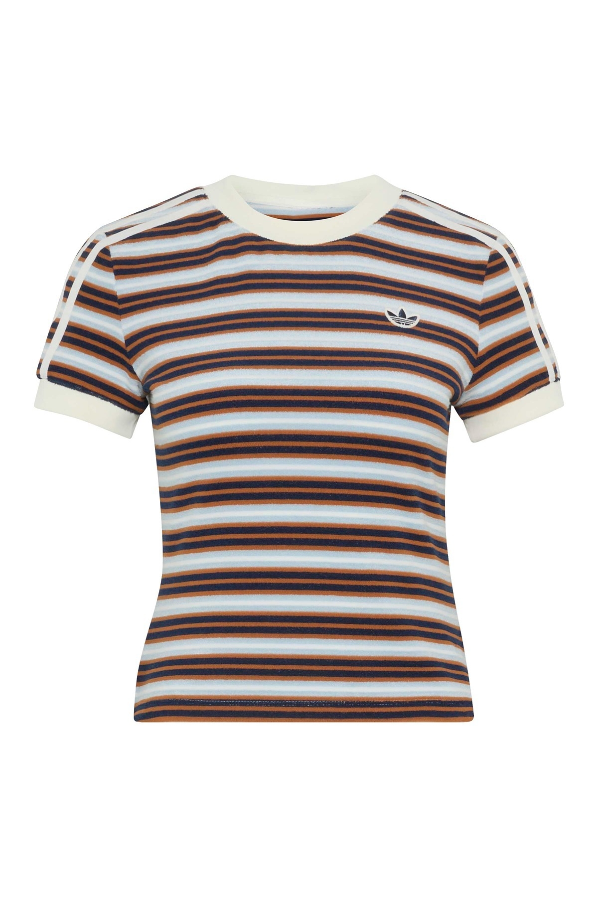 adidas Kadın  Mavi  T-shirt STRIPED TEE KY8115