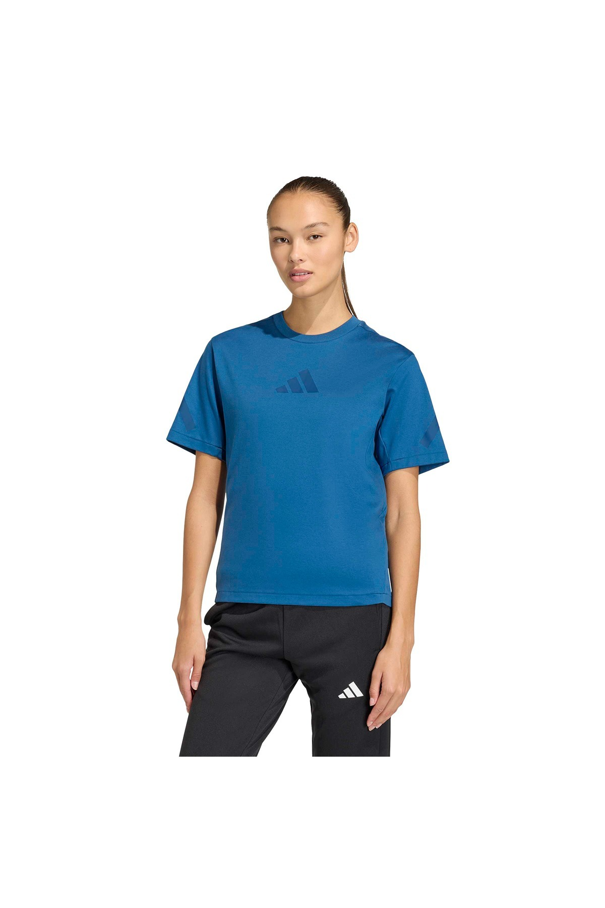 adidas Kadın  Mavi  T-shirt W Z.N.E. TEE KR0203