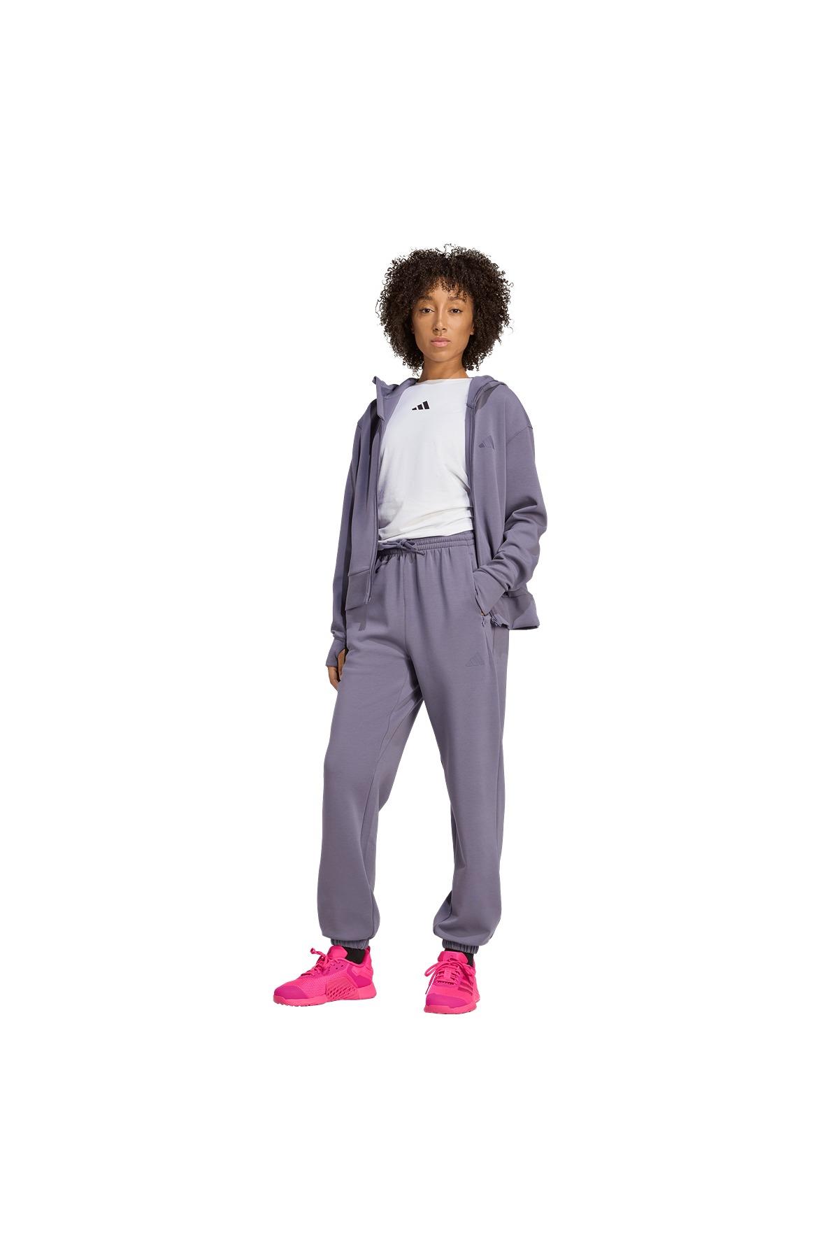 adidas Kadın  Mor  Eşofman Altı D4T KNIT PANT JX3137