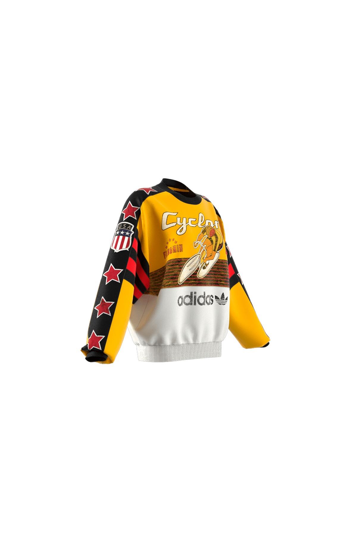 adidas Kadın  Sarı  Sweatshirt CYCLING CREW JW0147