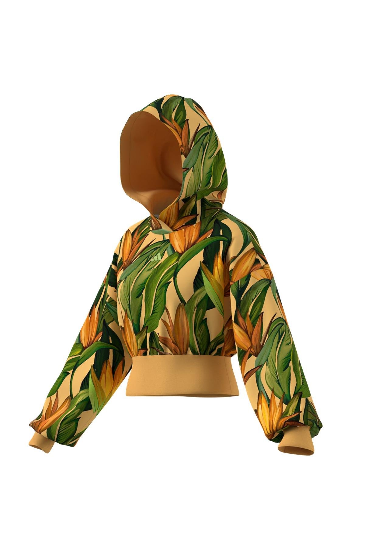 adidas Kadın  Sarı  Sweatshirt FARM HOODIE JD6282