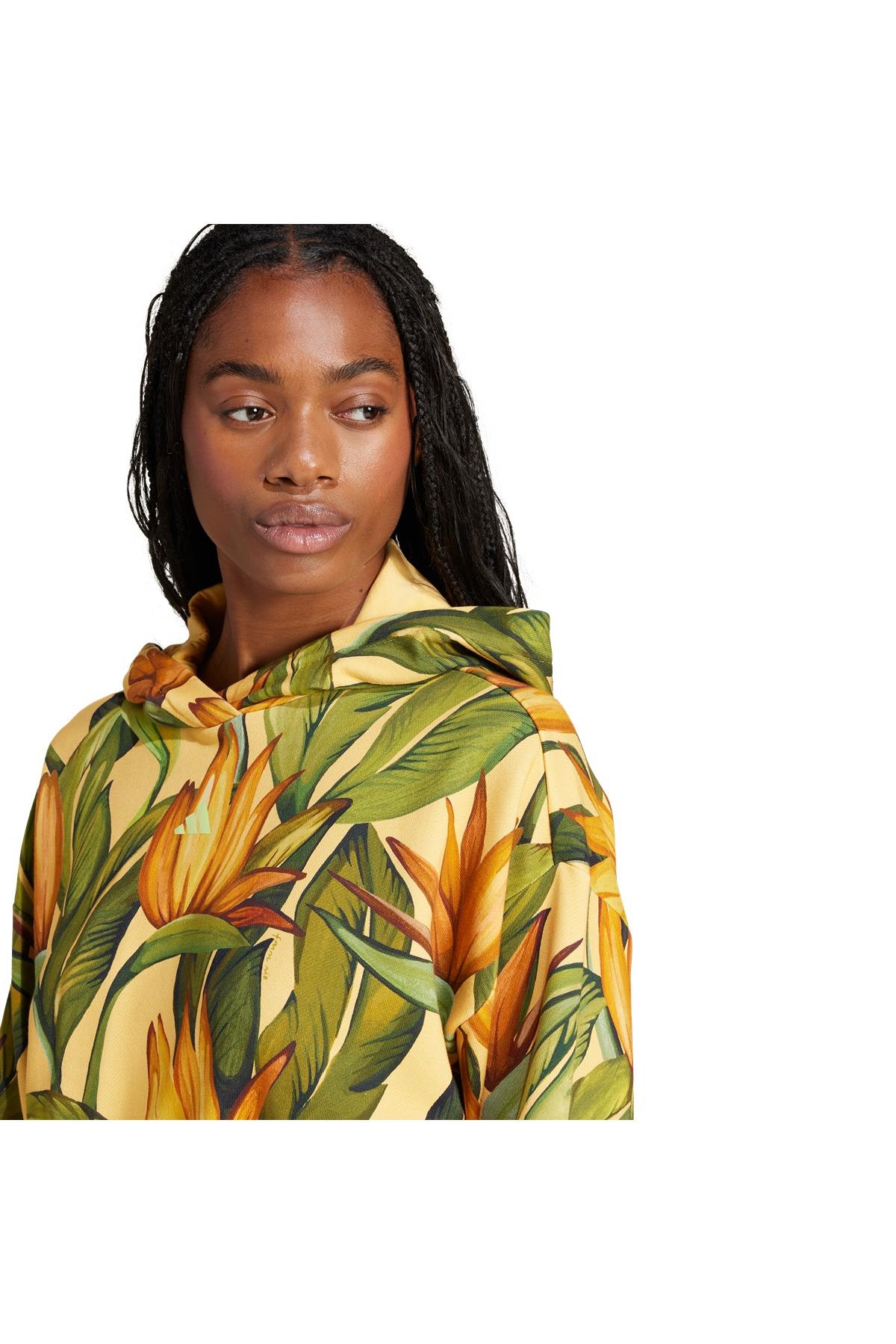 adidas Kadın  Sarı  Sweatshirt FARM HOODIE JD6282