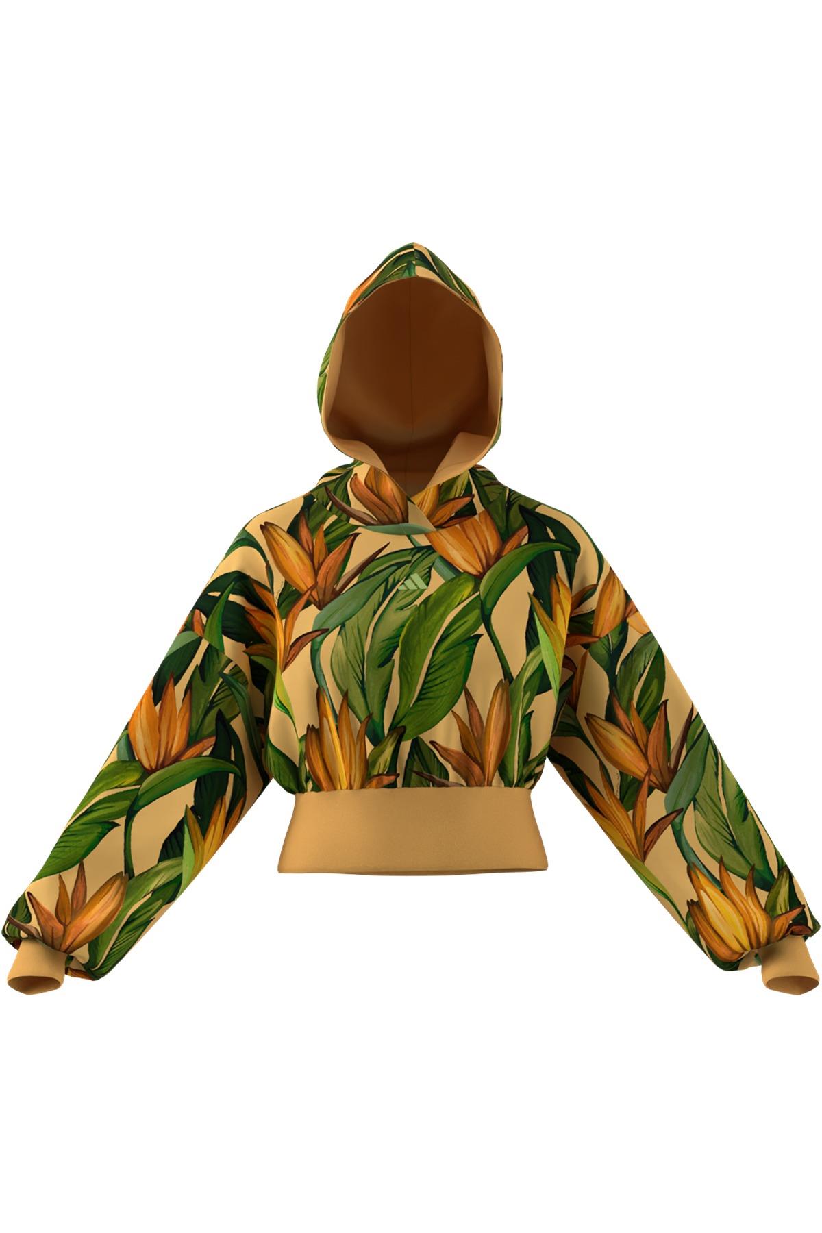 adidas Kadın  Sarı  Sweatshirt FARM HOODIE JD6282
