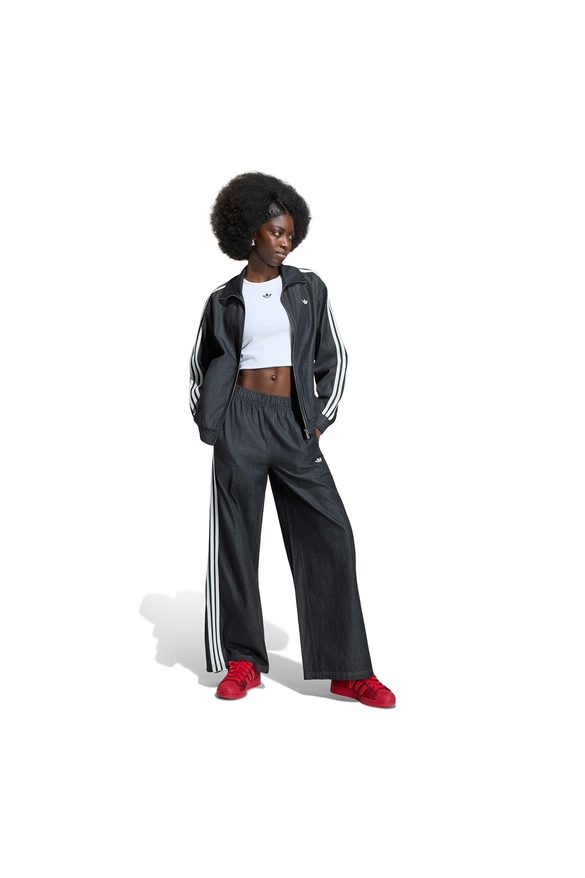 adidas Kadın  Siyah  Eşofman Altı DENIM WIDE LEG KY8112