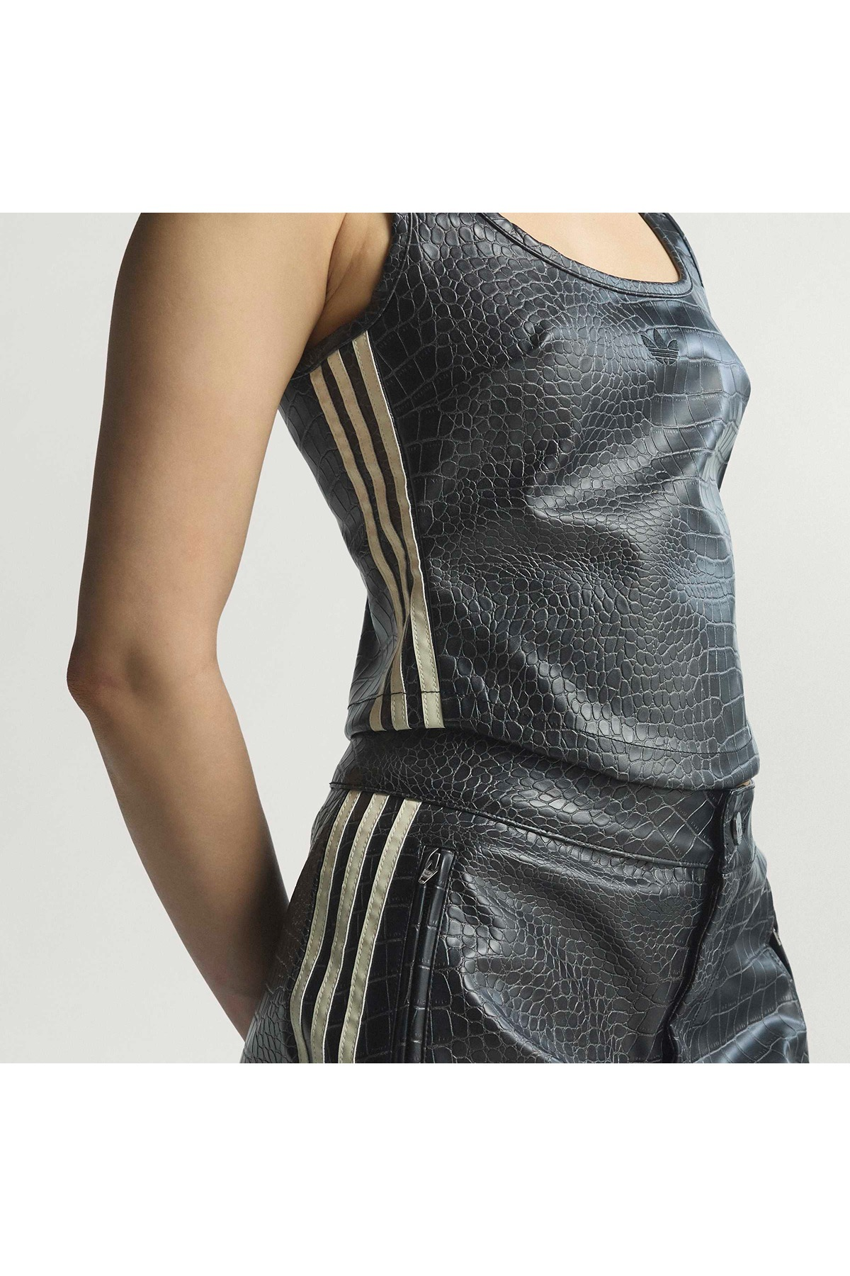 adidas  Kadın Siyah  Gömlek PLEATHER CORSET KE5041