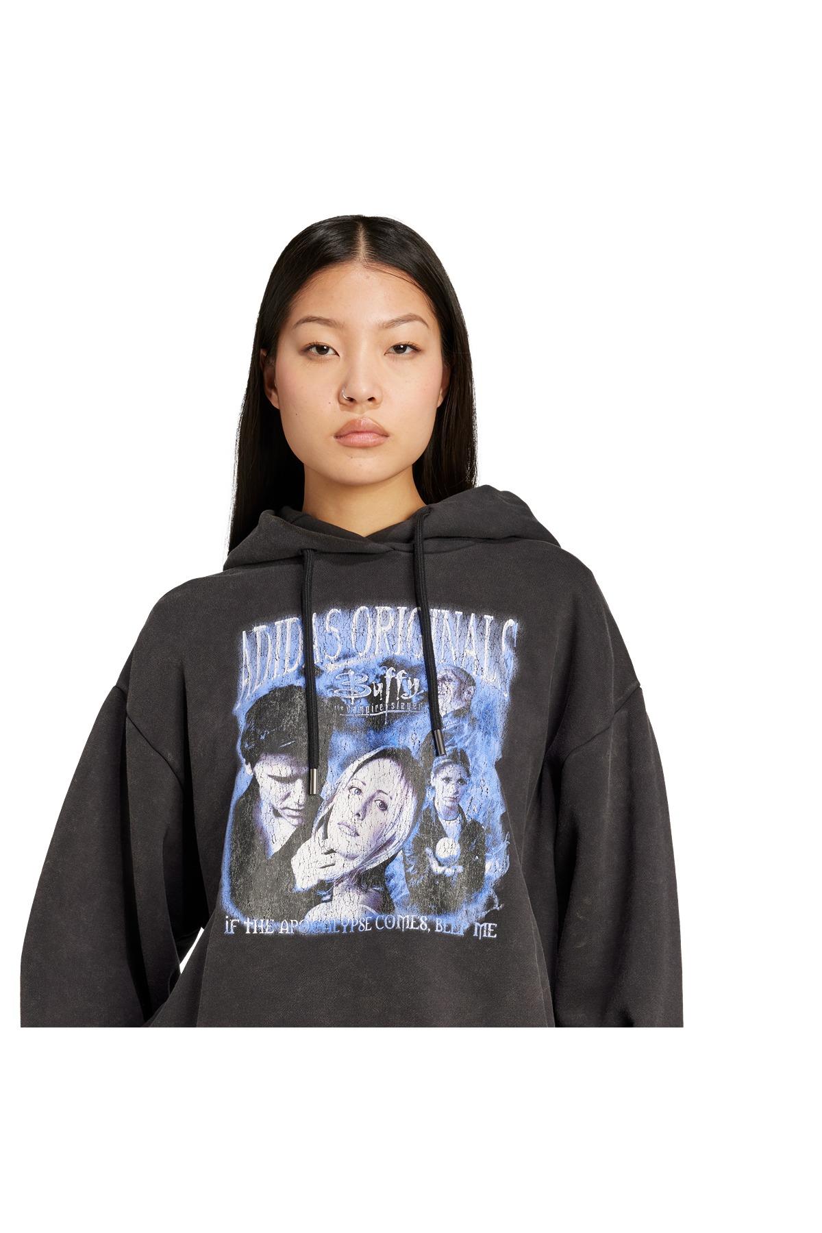 adidas Kadın  Siyah  Sweatshirt BUFFY HOODIE JW0155