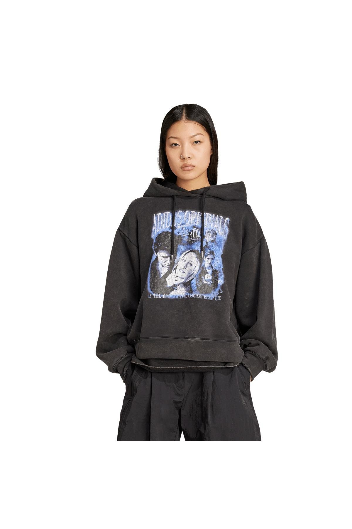 adidas Kadın  Siyah  Sweatshirt BUFFY HOODIE JW0155