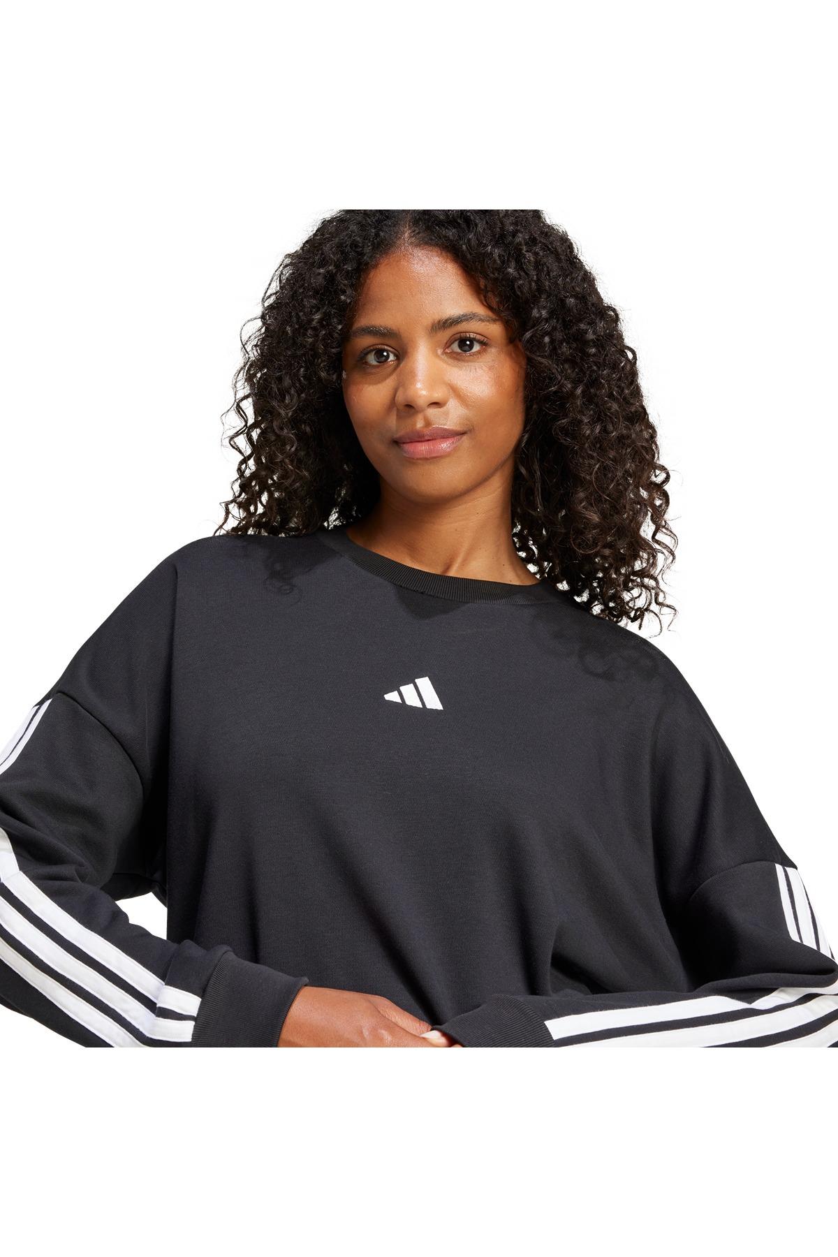 adidas  Kadın  Siyah  Sweatshirt W 3S FT SWT JE0016