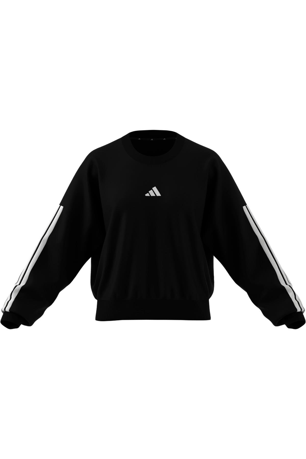 adidas  Kadın  Siyah  Sweatshirt W 3S FT SWT JE0016