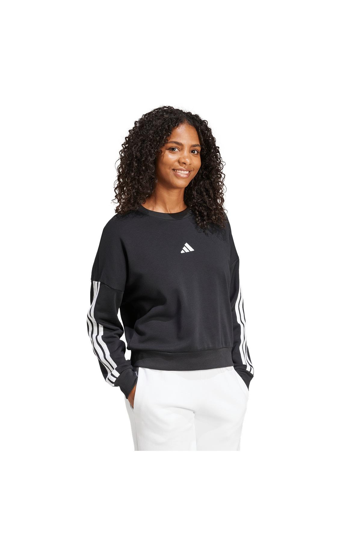 adidas  Kadın  Siyah  Sweatshirt W 3S FT SWT JE0016