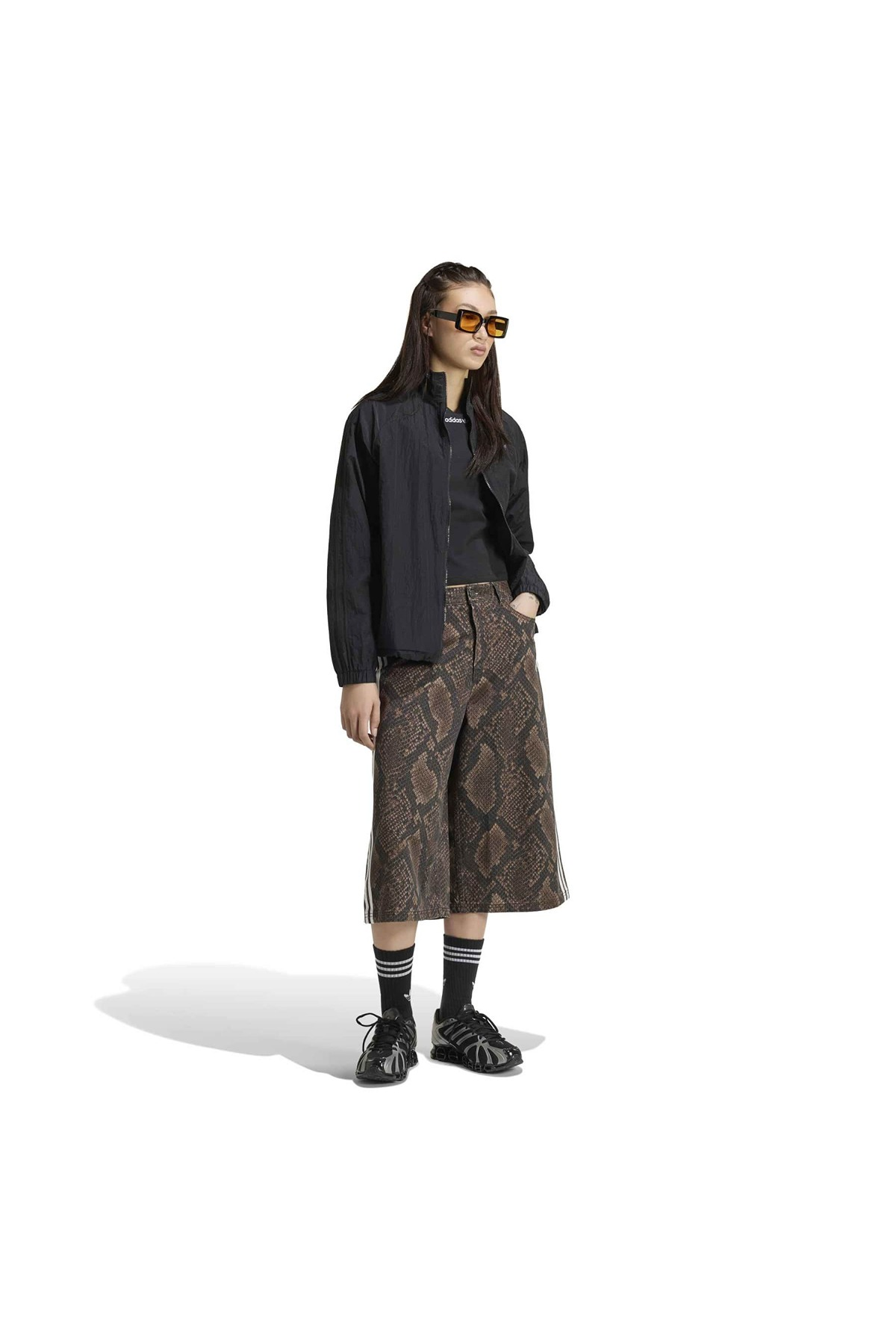 adidas Kadın Şort SNAKE PRINT DENIM BERMUDA SHORTS KX1900
