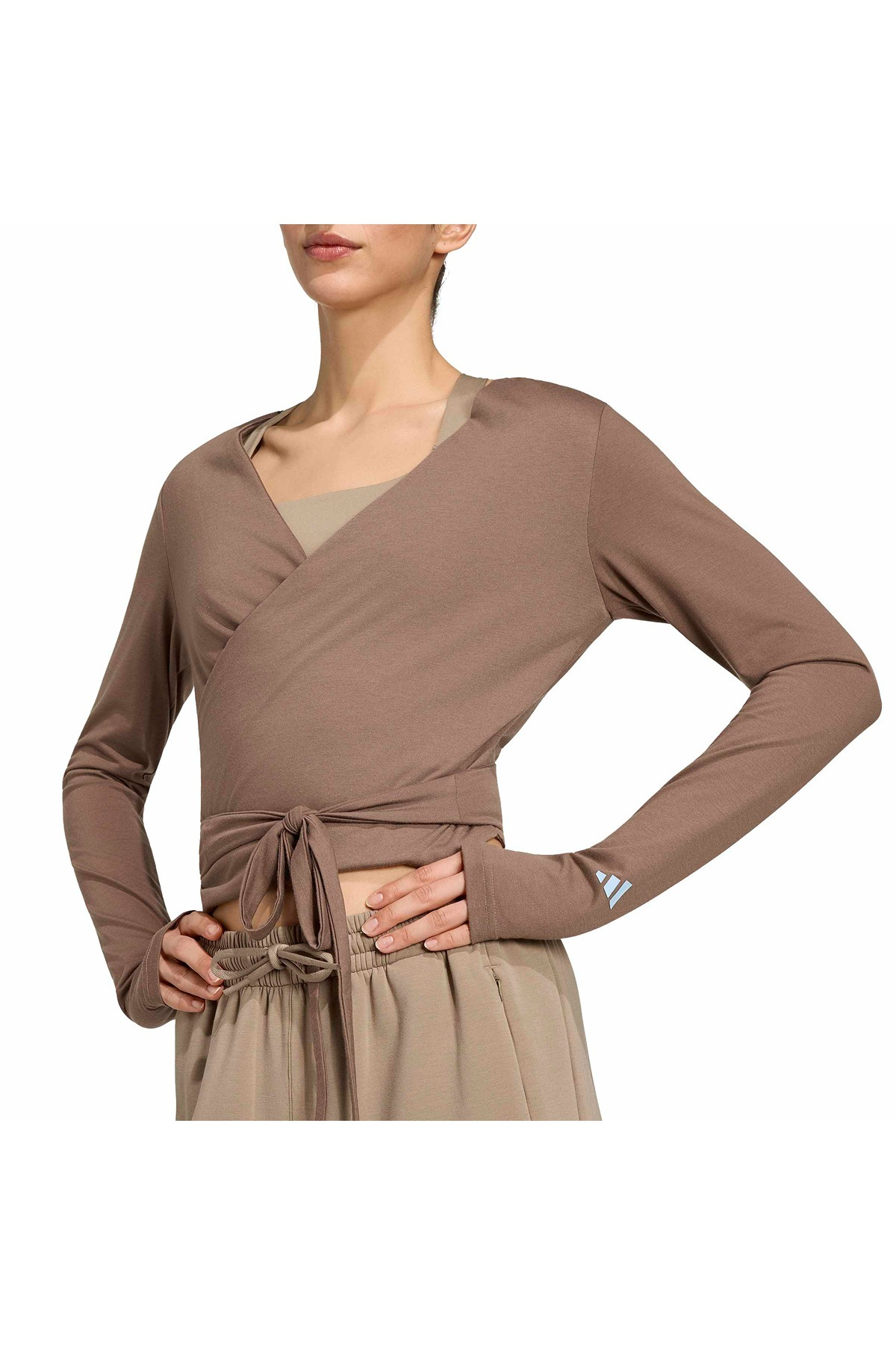 adidas Kadın Sweatshirt 3-STRIPES STUDIO SOFT BALLET WRAP TOP KY1960