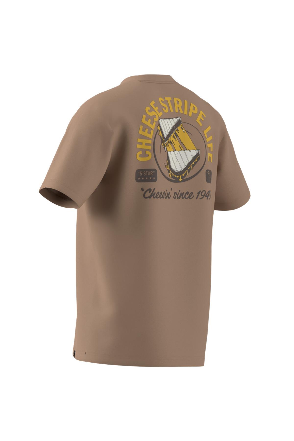 adidas Kahverengi Erkek   T-shirt M CHEESE T JM6461