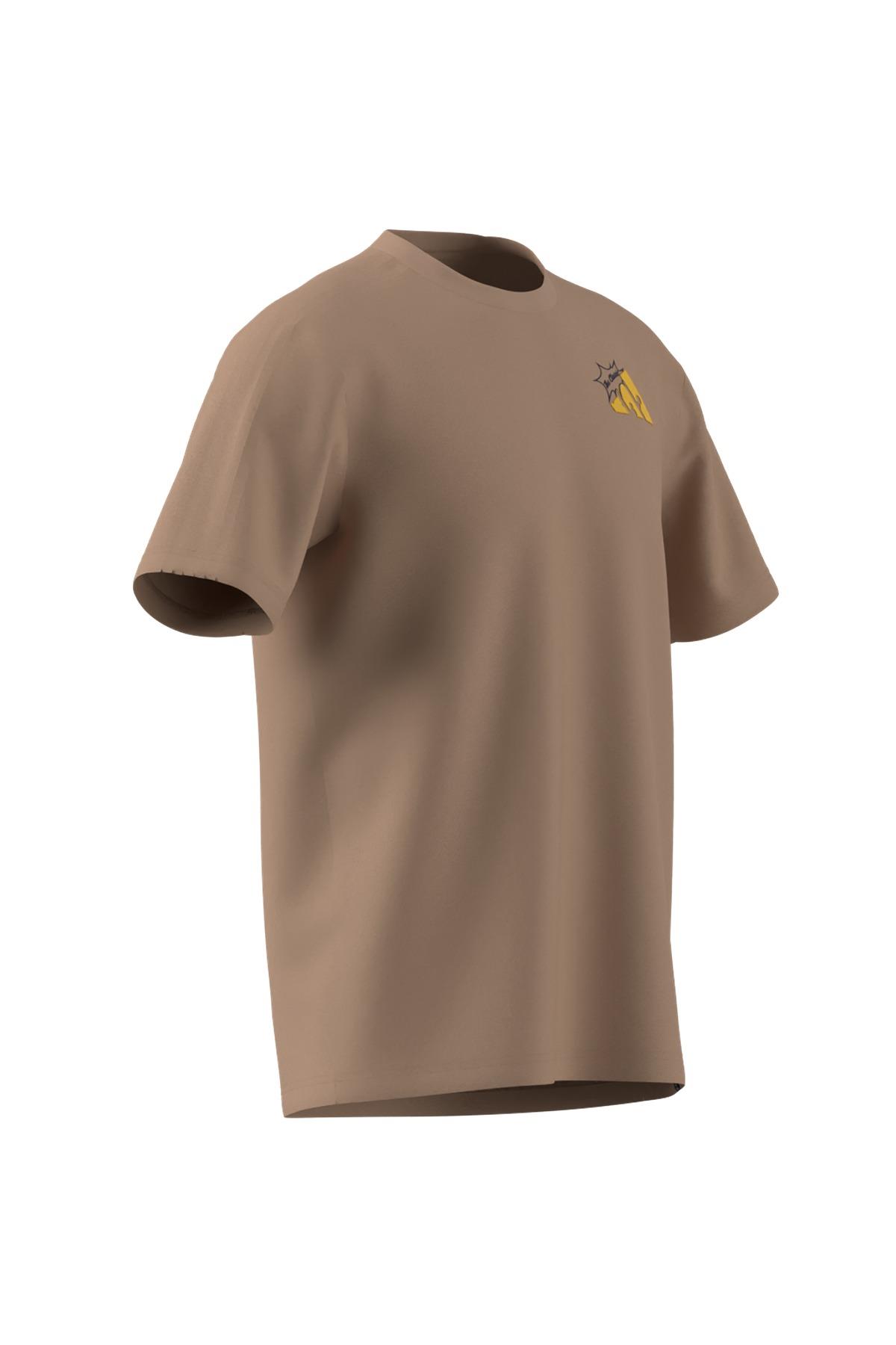 adidas Kahverengi Erkek   T-shirt M CHEESE T JM6461