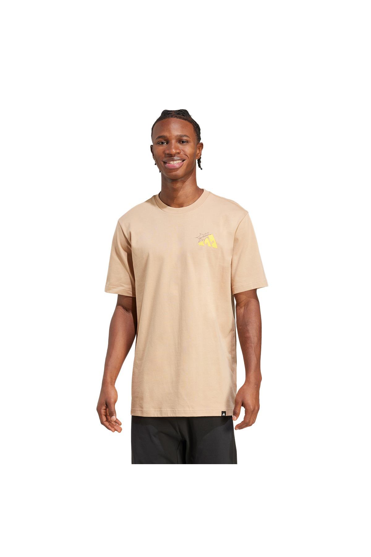 adidas Kahverengi Erkek   T-shirt M CHEESE T JM6461