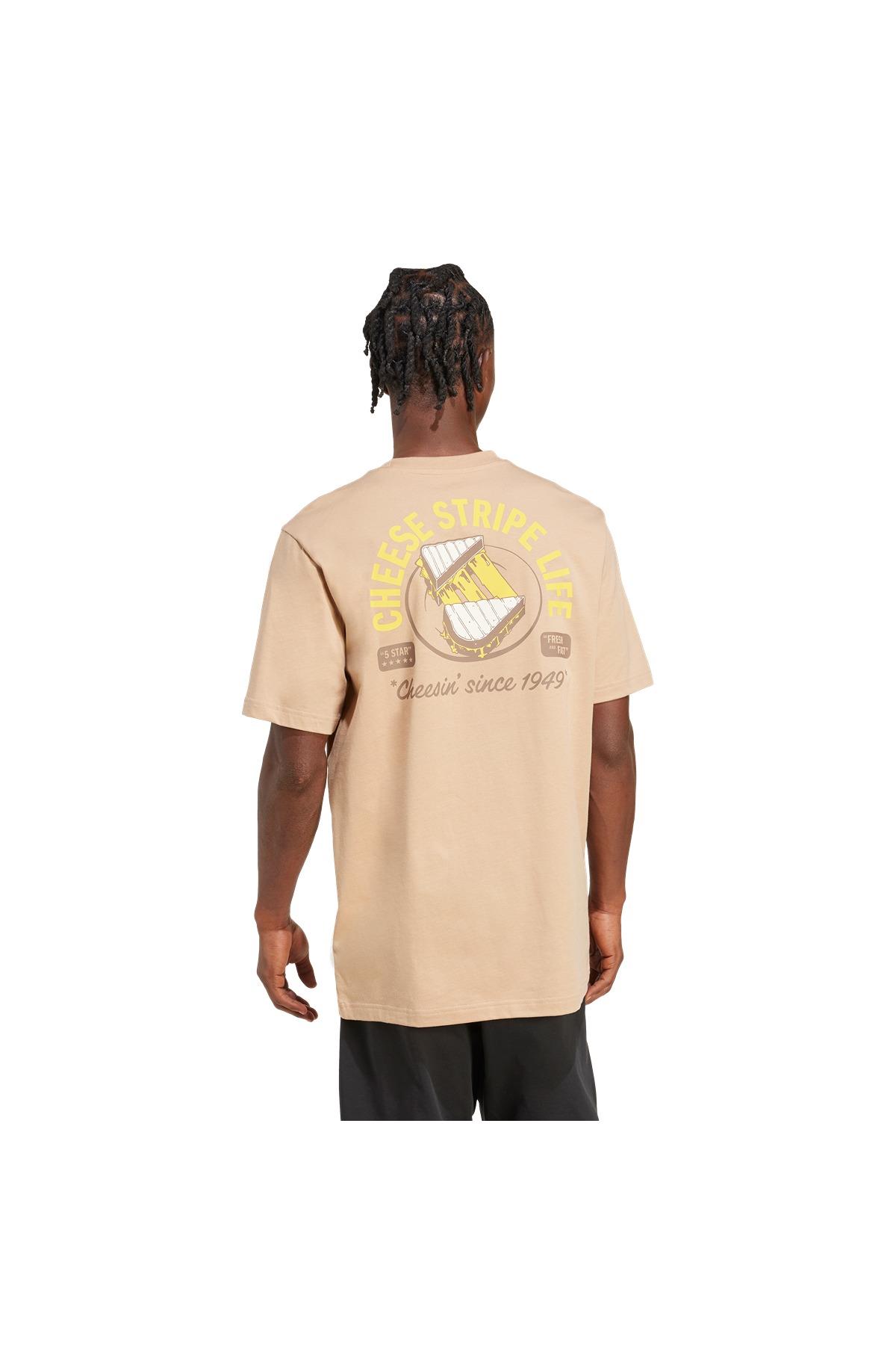 adidas Kahverengi Erkek   T-shirt M CHEESE T JM6461