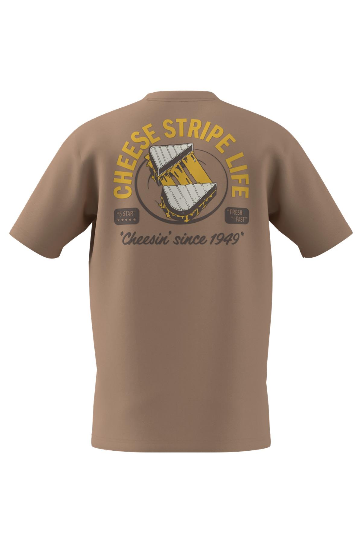 adidas Kahverengi Erkek   T-shirt M CHEESE T JM6461