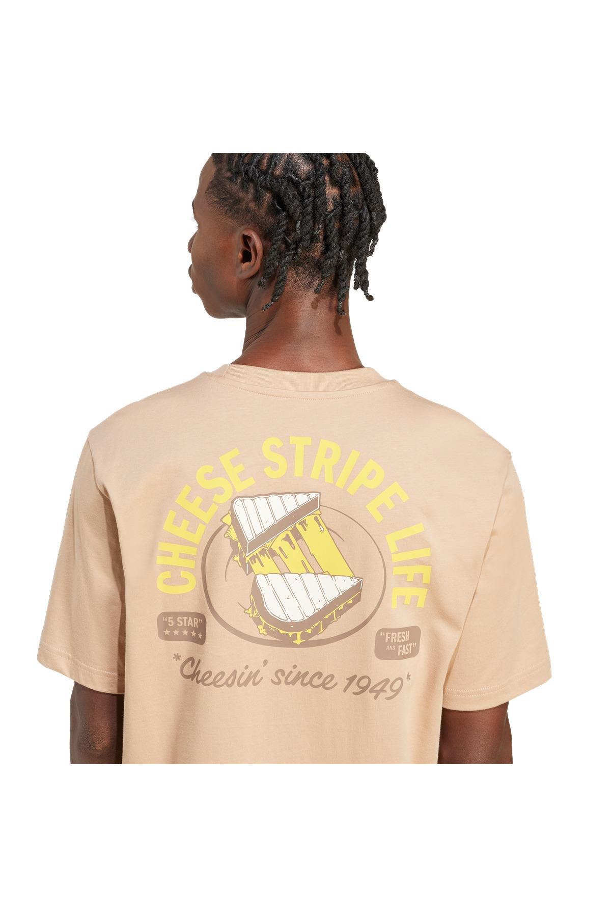 adidas Kahverengi Erkek   T-shirt M CHEESE T JM6461